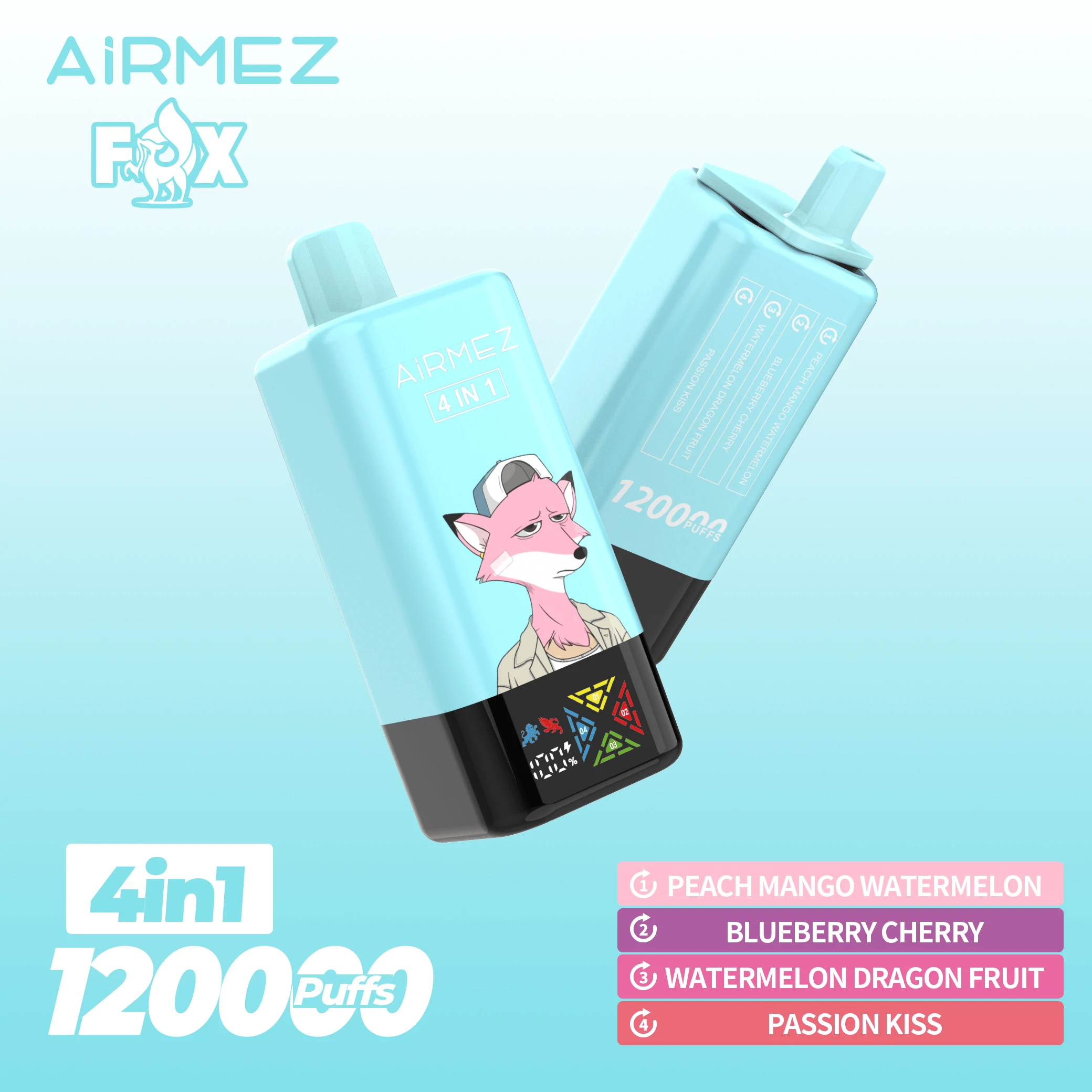 Airmez Fox 120000 120K Bouffées 4-in-1 Vape jetable - image 5