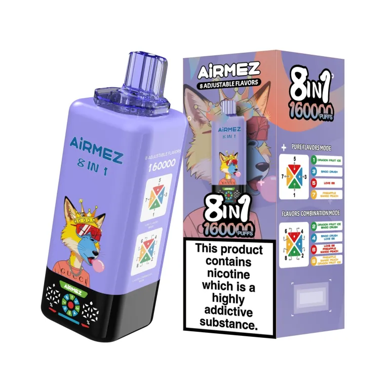 Airmez 160000 160K Bouffées 8-in-1 Vape jetable - image 3