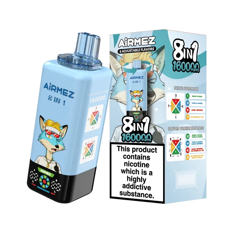Airmez 160000 160K Bouffées 8-in-1 Vape jetable