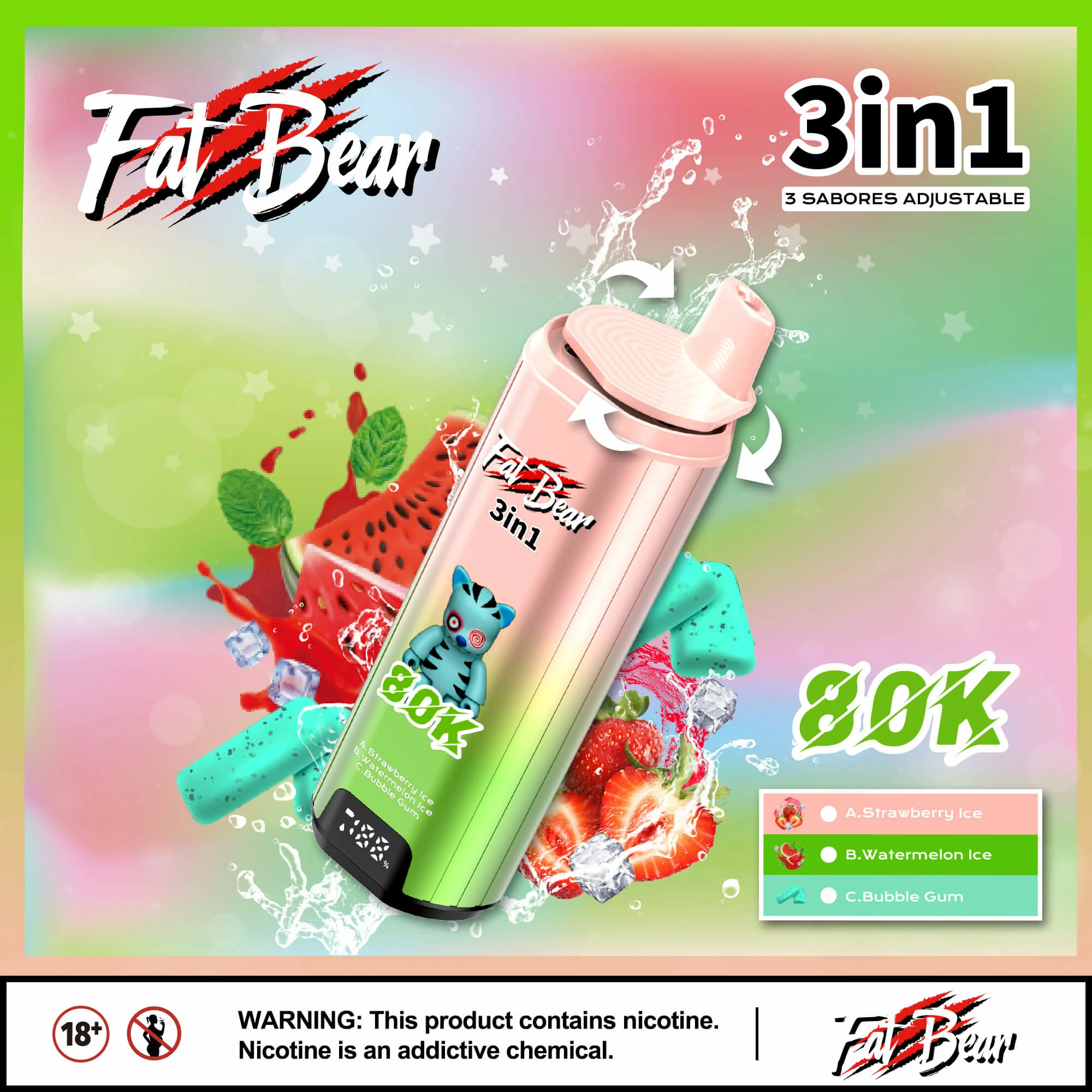AIVONO AIM FAT BEAR 80000 80K Bouffées Vape jetable