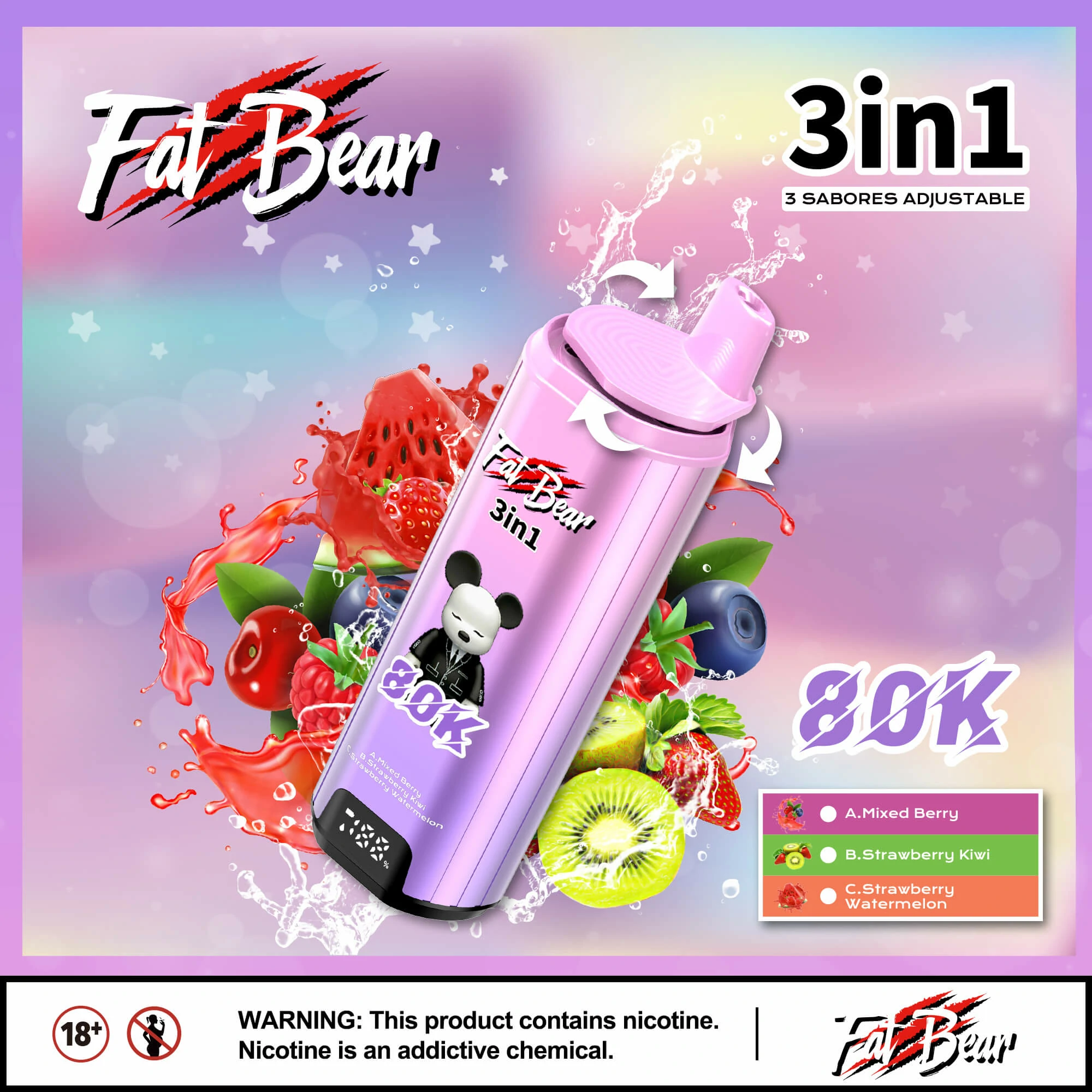 AIVONO AIM FAT BEAR 80000 80K Bouffées Vape jetable - image 7