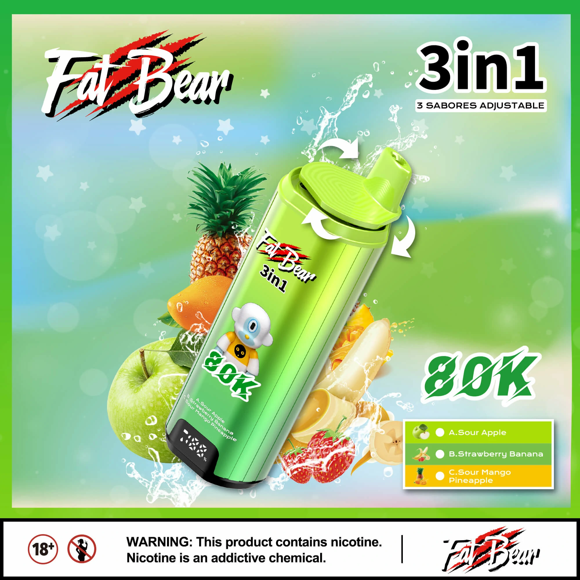 AIVONO AIM FAT BEAR 80000 80K Bouffées Vape jetable - image 9
