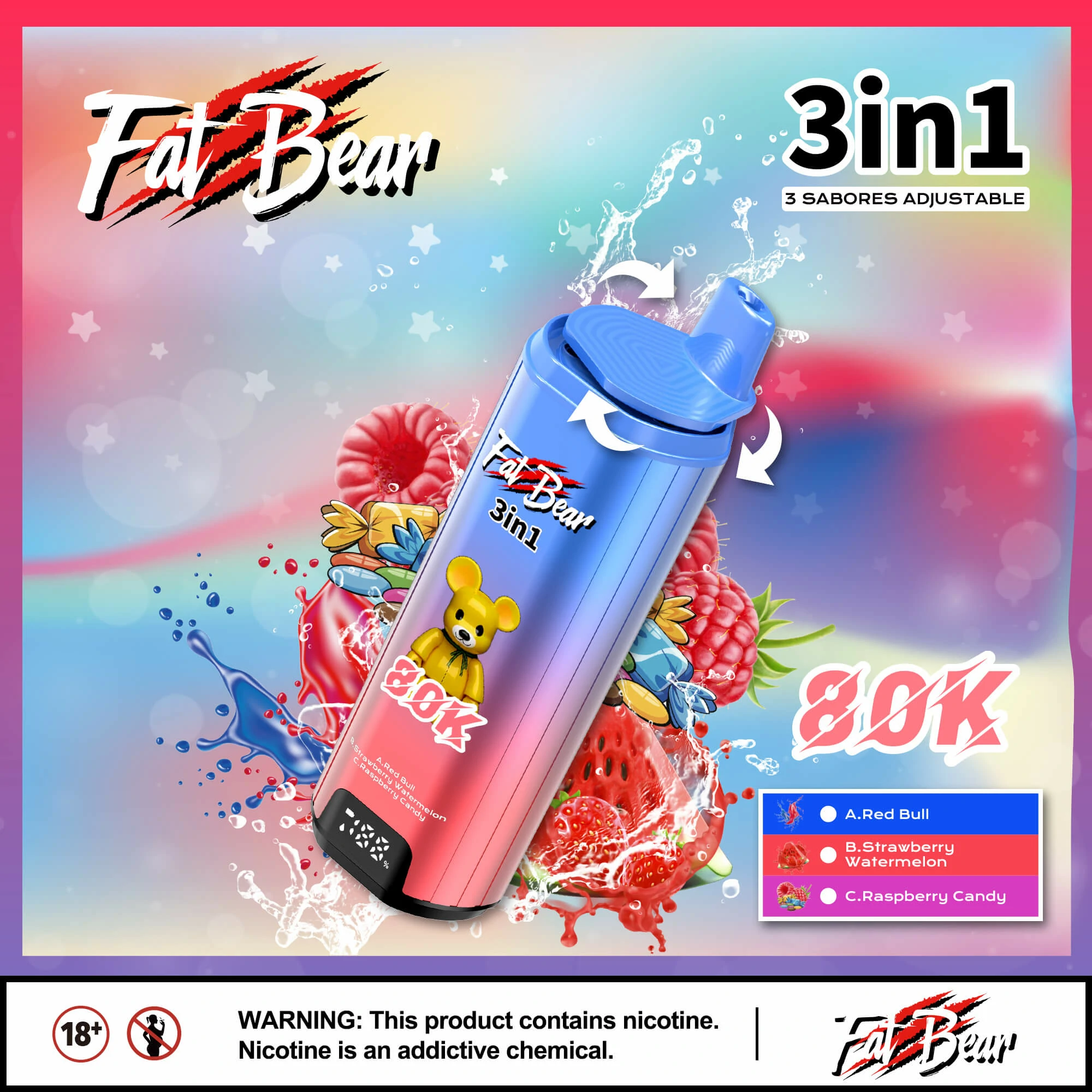 AIVONO AIM FAT BEAR 80000 80K Bouffées Vape jetable - image 8
