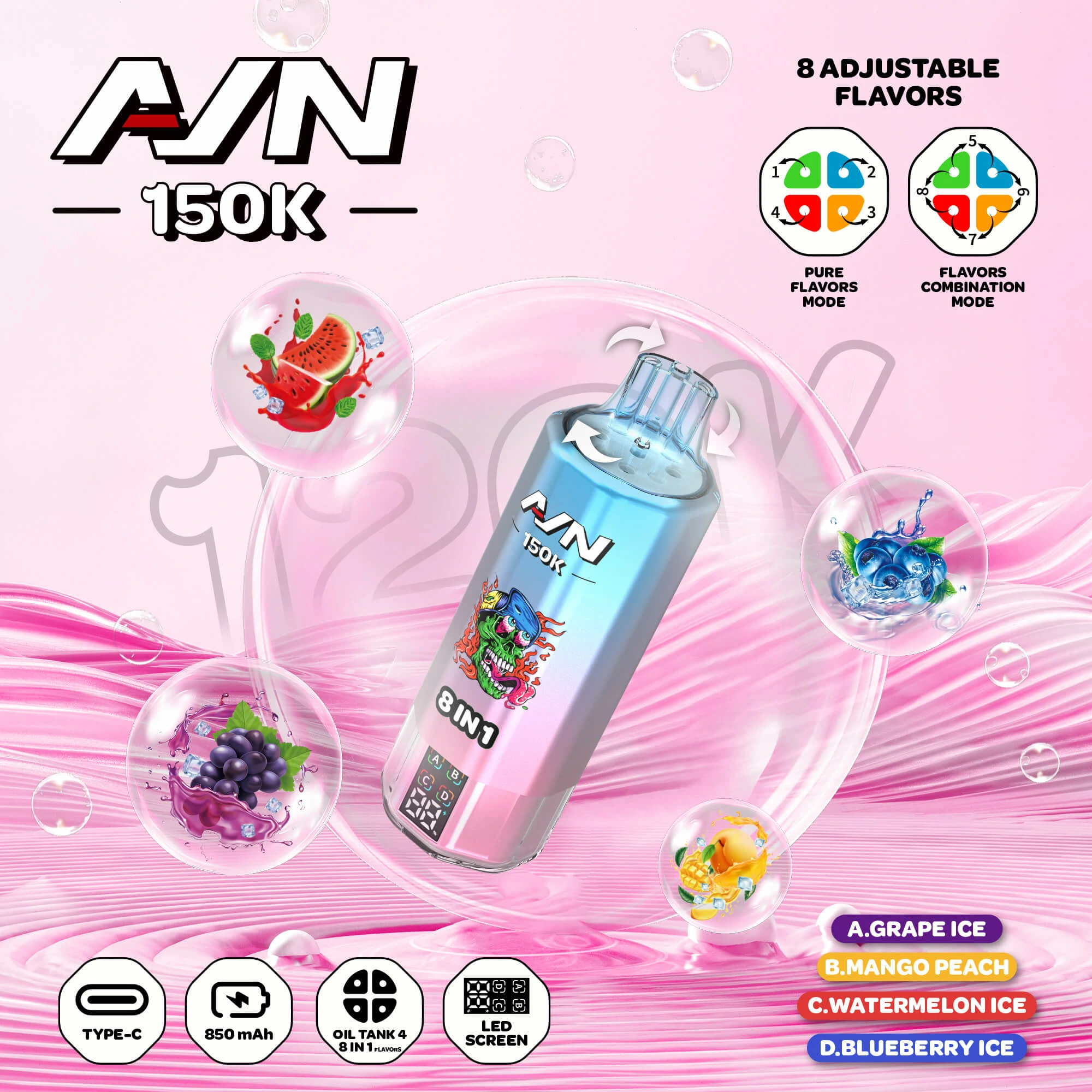 AIVONO AIM AVN 150000 150K Bouffées Vape Jetable