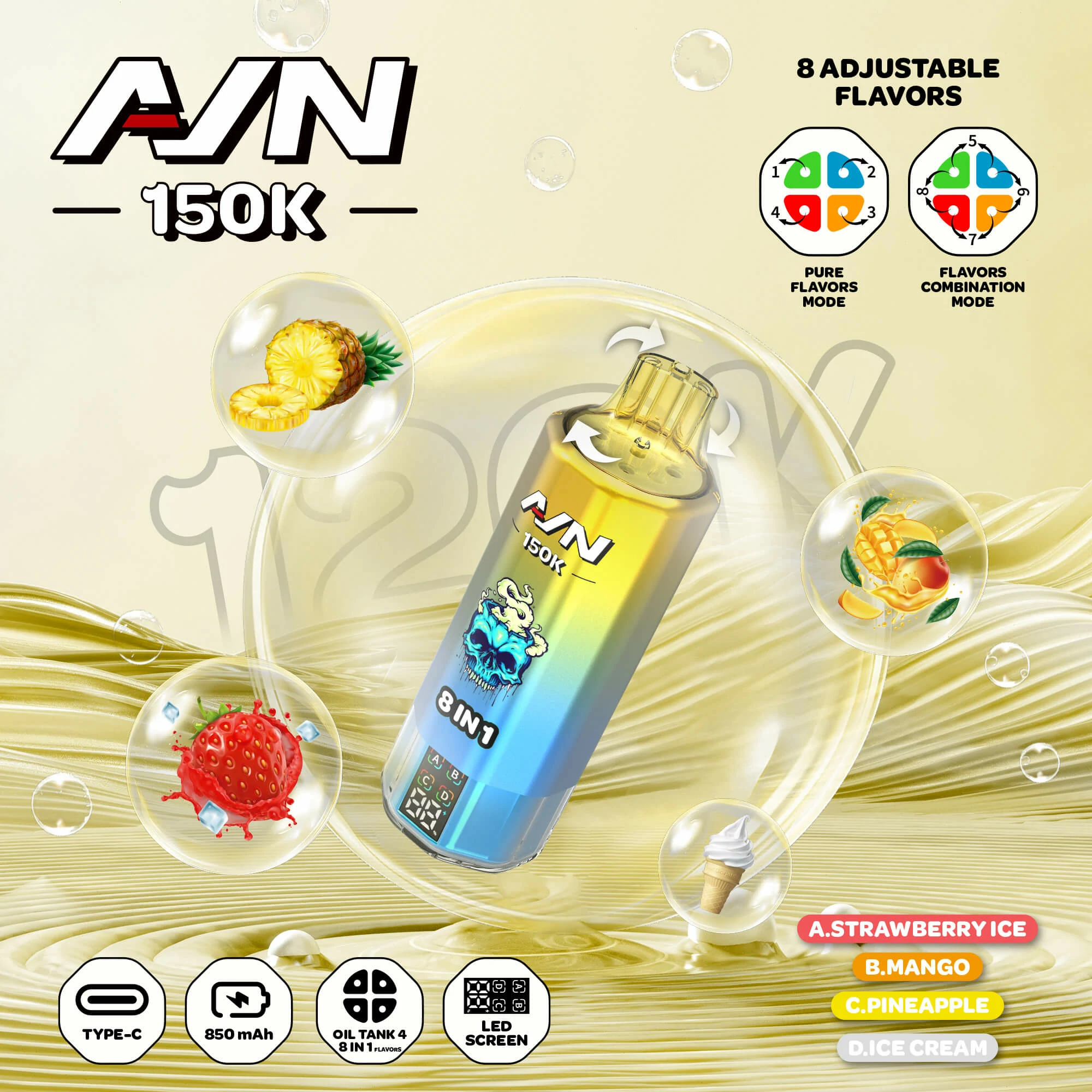 AIVONO AIM AVN 150000 150K Bouffées Vape Jetable - image 8
