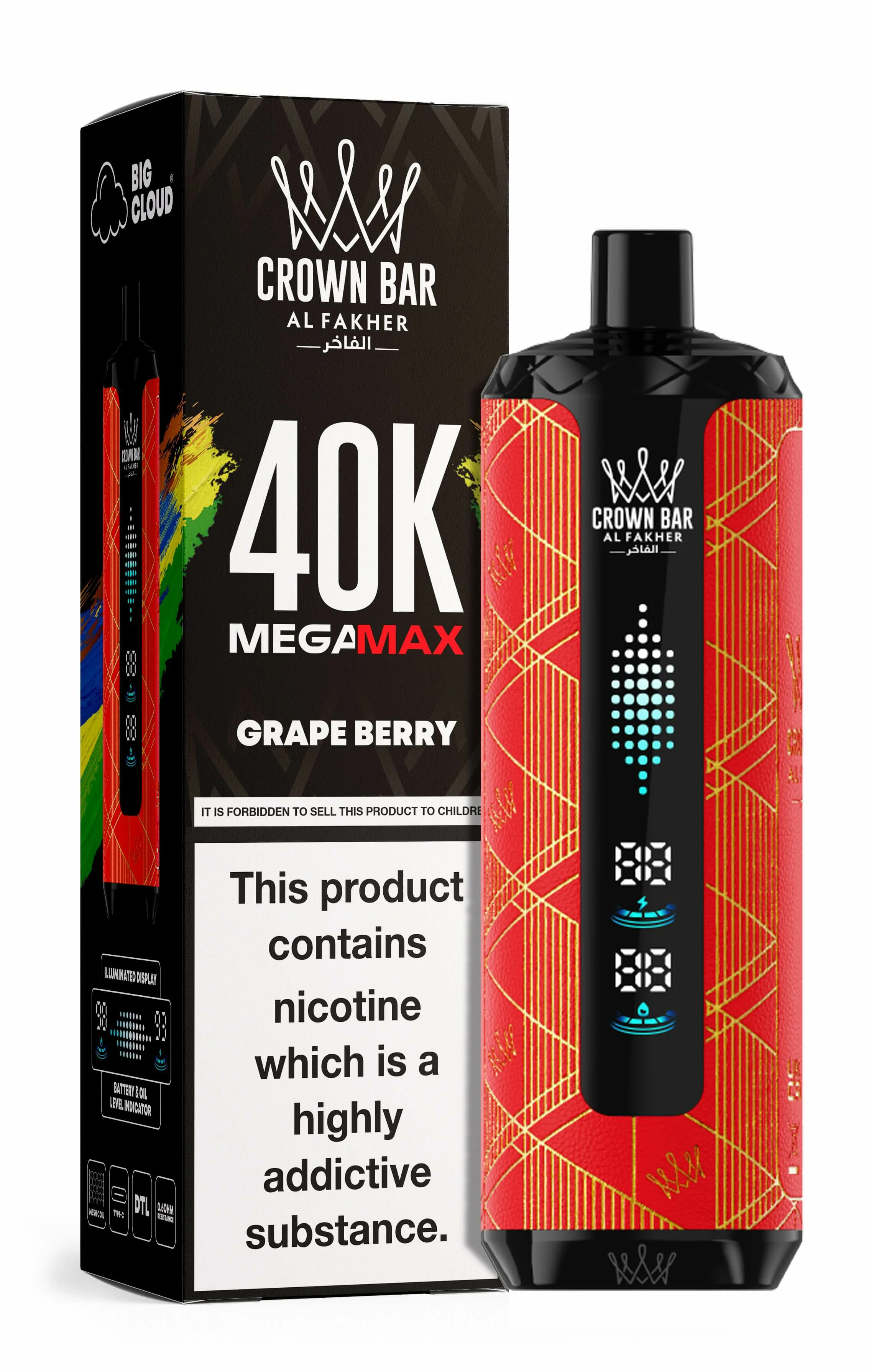 Al Fakher Mega Max 40000 40K Bouffées Dual Mesh Vape jetable - image 17