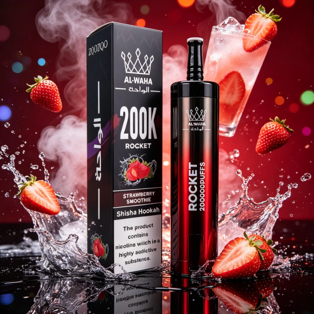 Al Fakher AL-WAHA Rocket 200000 200K Bouffées LED Display Vape jetable - image 4