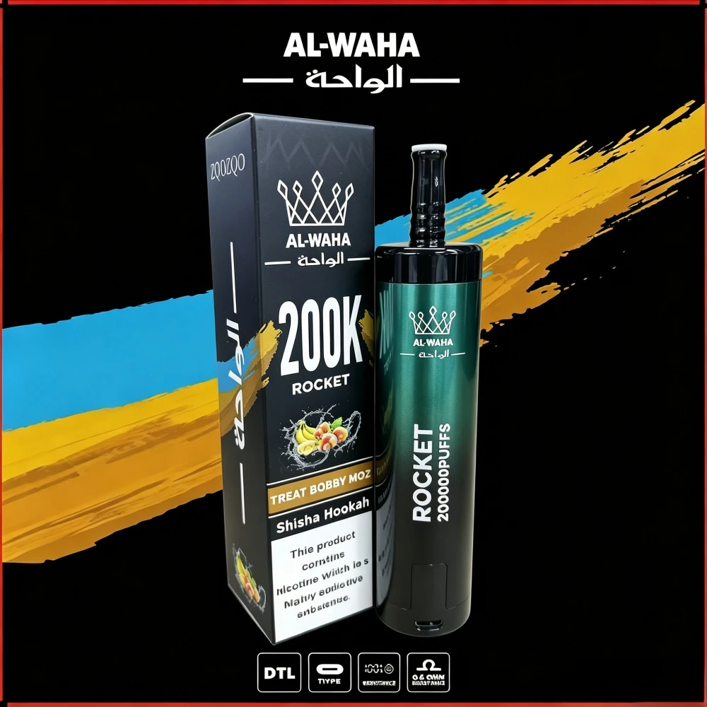 Al Fakher AL-WAHA Rocket 200000 200K Bouffées LED Display Vape jetable - image 9
