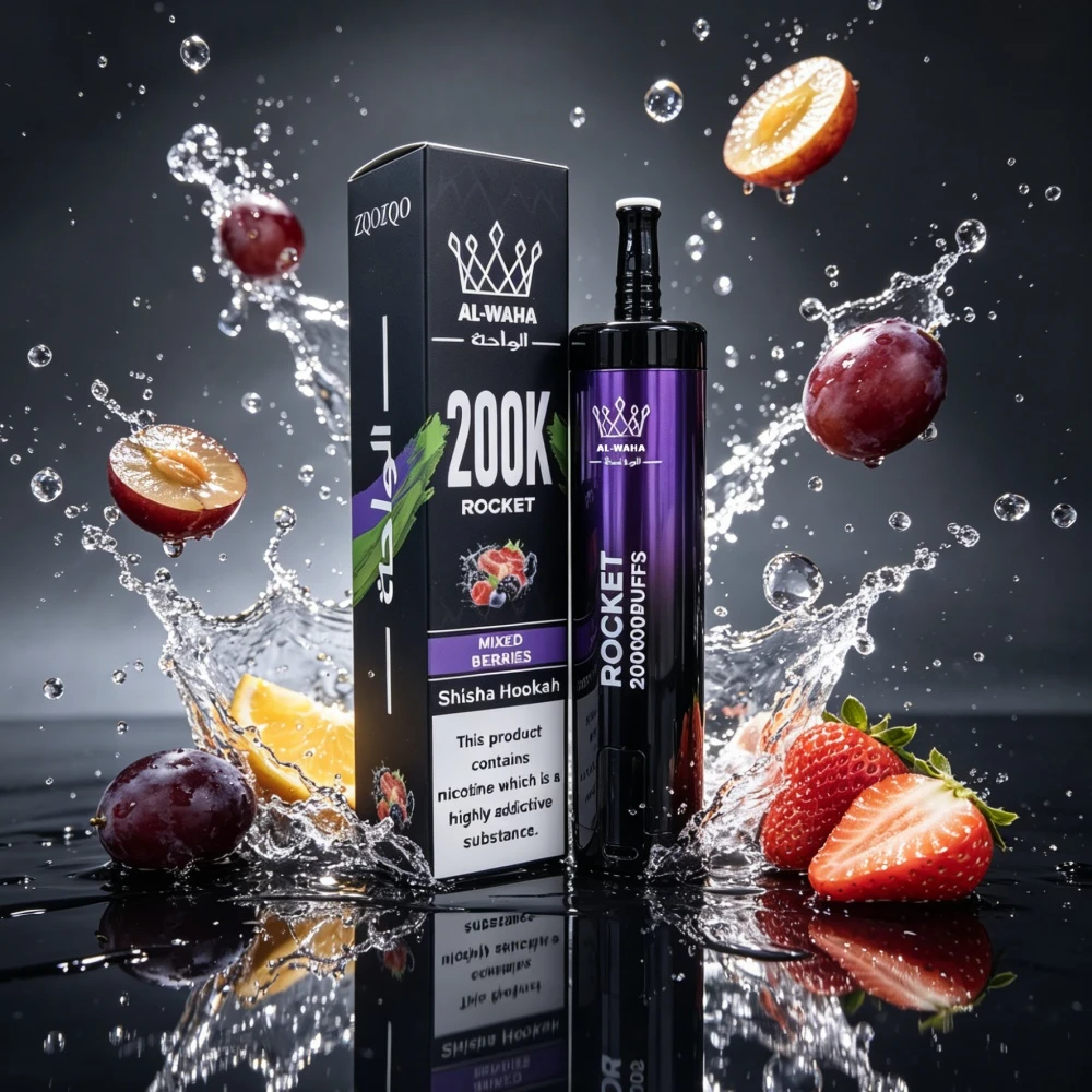 Al Fakher AL-WAHA Rocket 200000 200K Bouffées LED Display Vape jetable - image 8