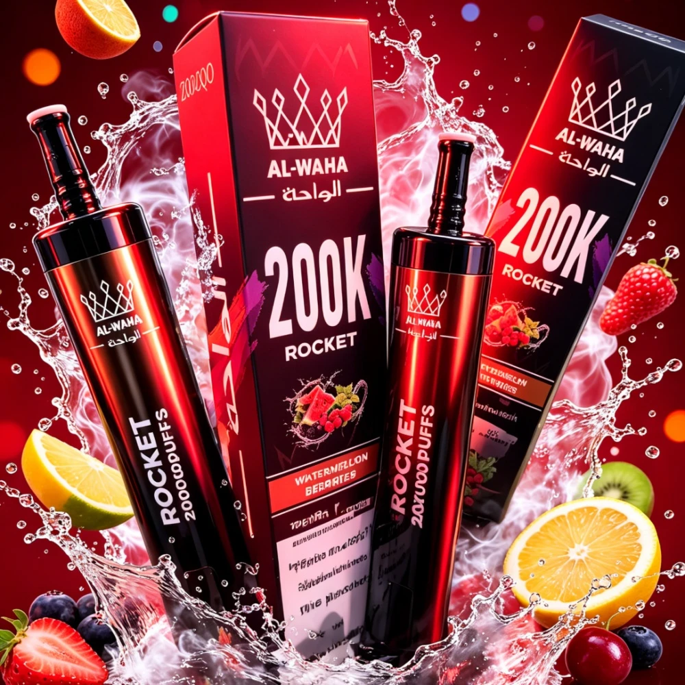 Al Fakher AL-WAHA Rocket 200000 200K Bouffées LED Display Vape jetable - image 14