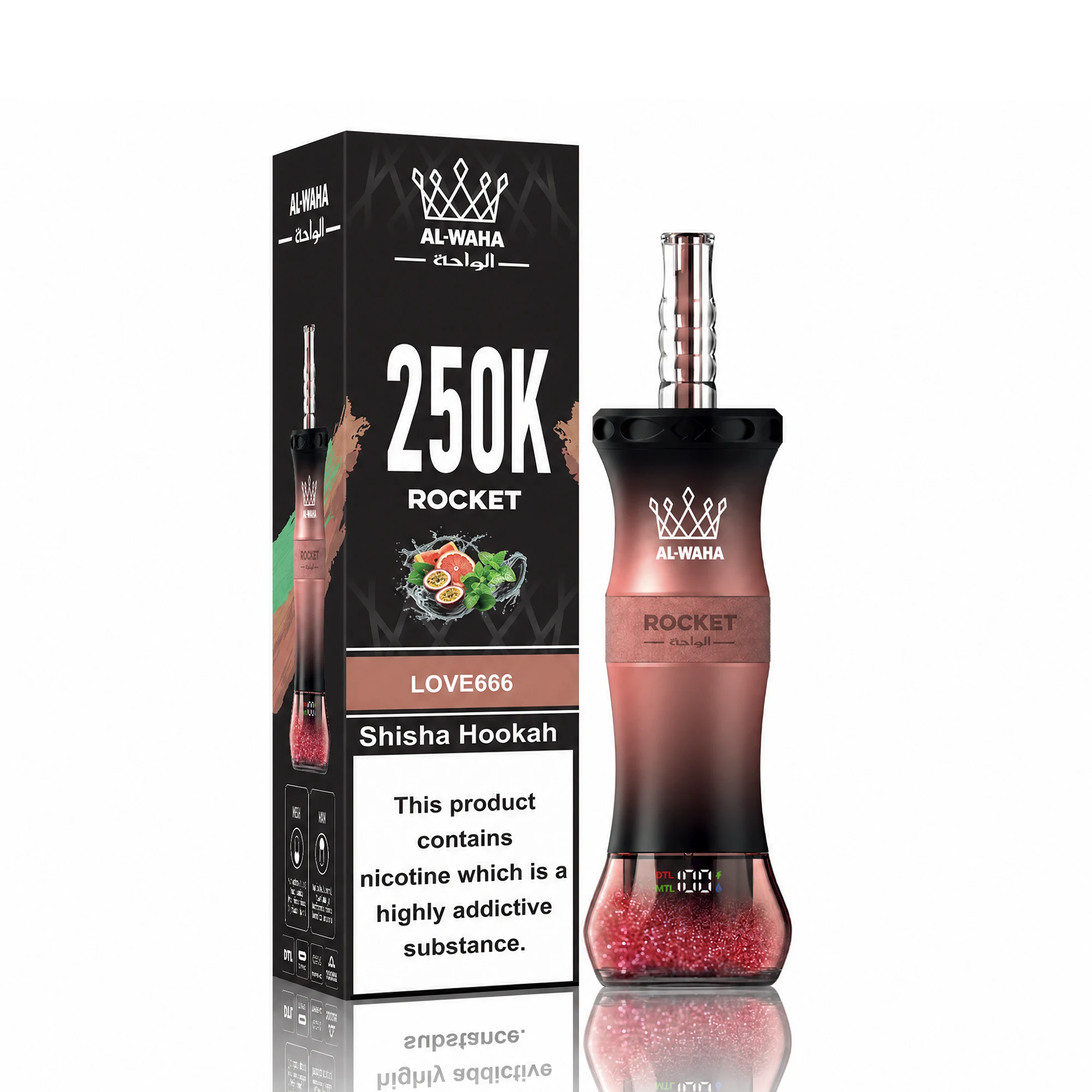Al Fakher AL-WAHA Rocket 250000 250K Bouffées Vape Jetable - image 7