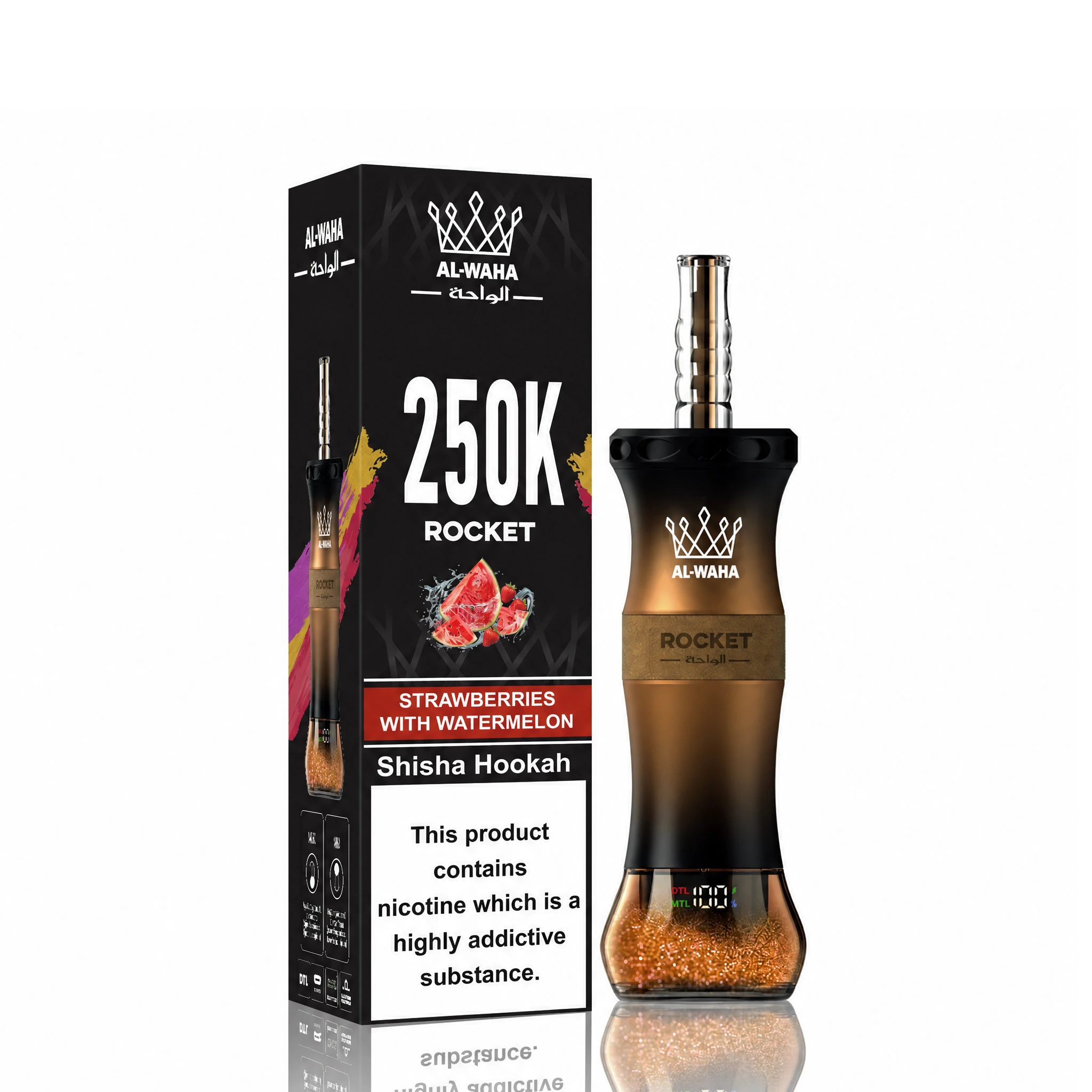 Al Fakher AL-WAHA Rocket 250000 250K Bouffées Vape Jetable - image 15