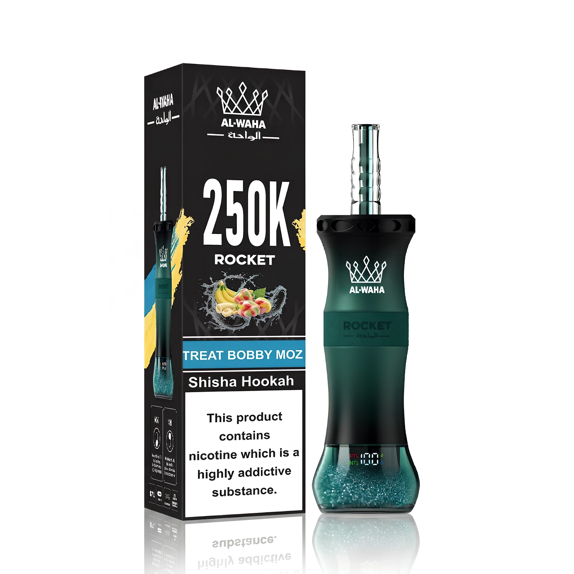 Al Fakher AL-WAHA Rocket 250000 250K Bouffées Vape Jetable