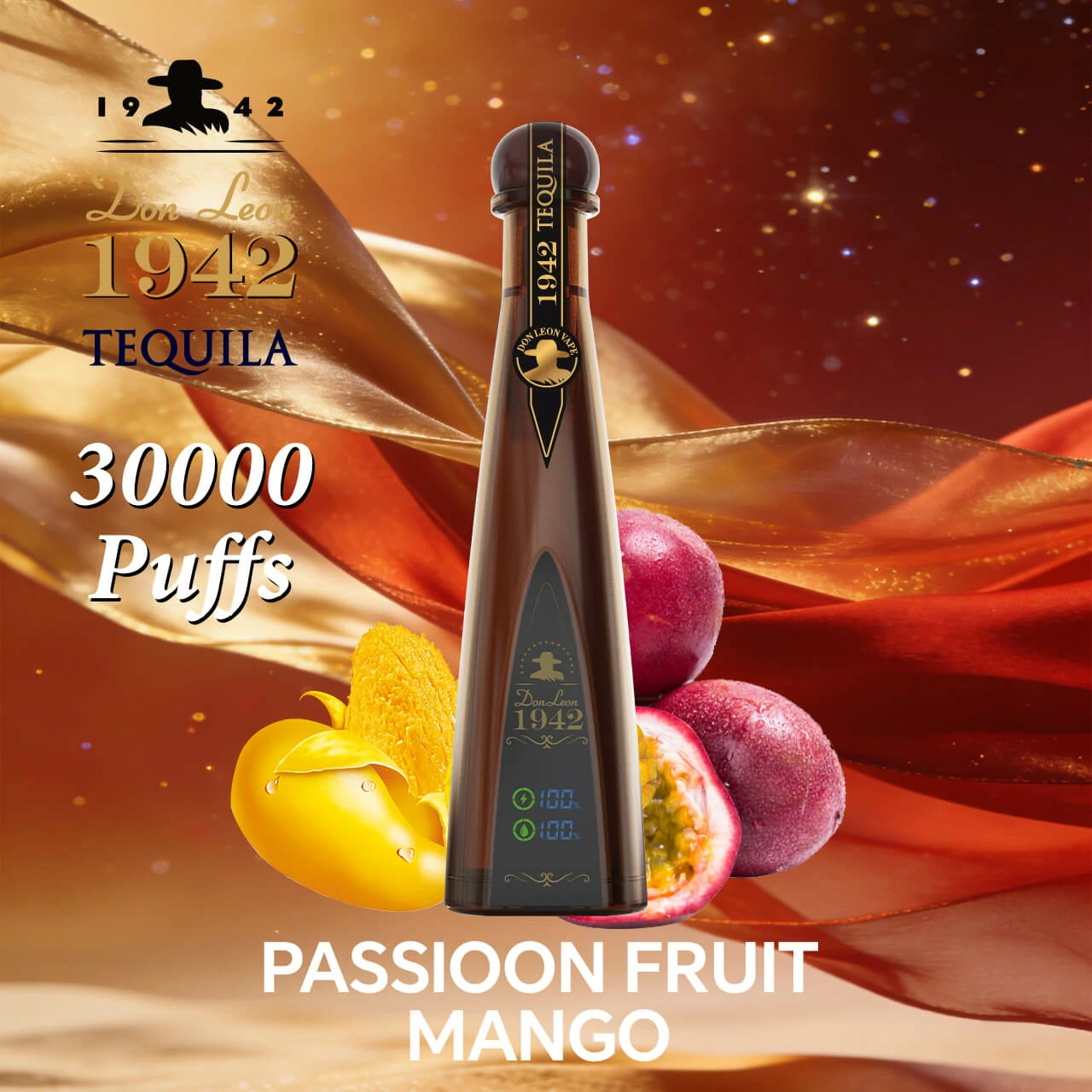 Azul Solaris Tequila Don Leon 1942 30000 30K Bouffées Vape jetable - image 4