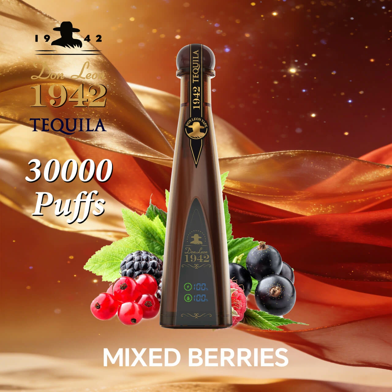 Azul Solaris Tequila Don Leon 1942 30000 30K Bouffées Vape jetable - image 9