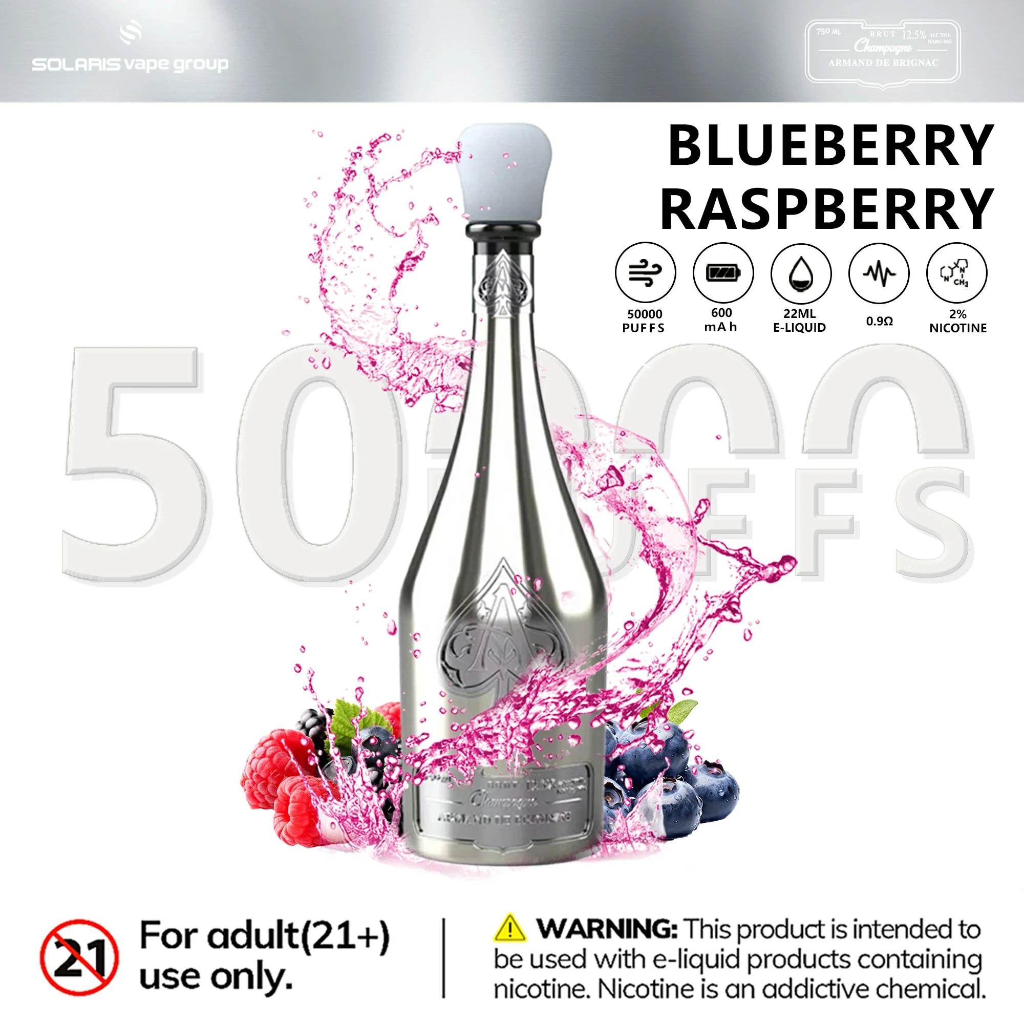 Azul Solaris Champagne 50000 50K Bouffées Vape jetable - image 10