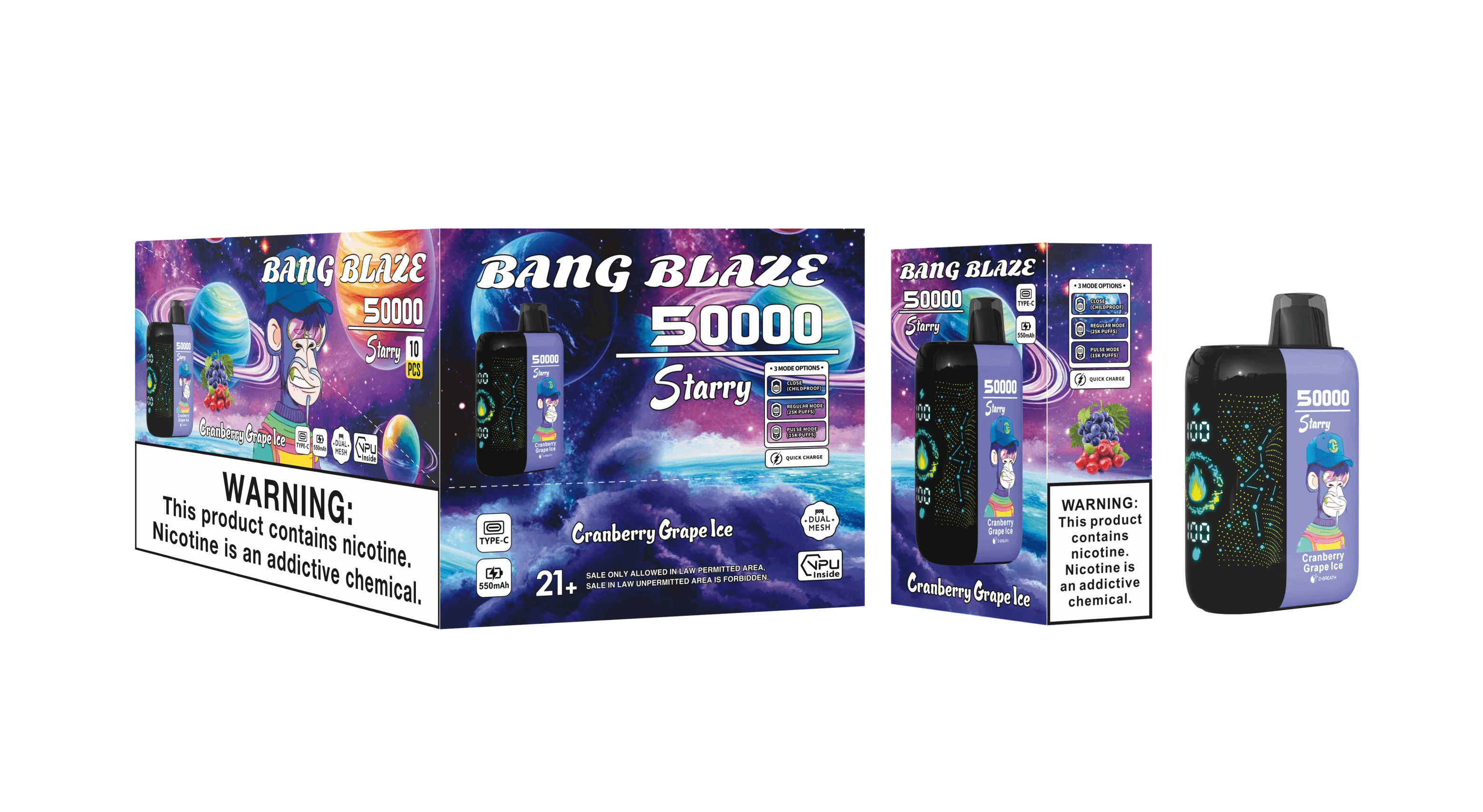 Bang Blaze Starry 50000 50K Bouffées Vape Jetable - image 4