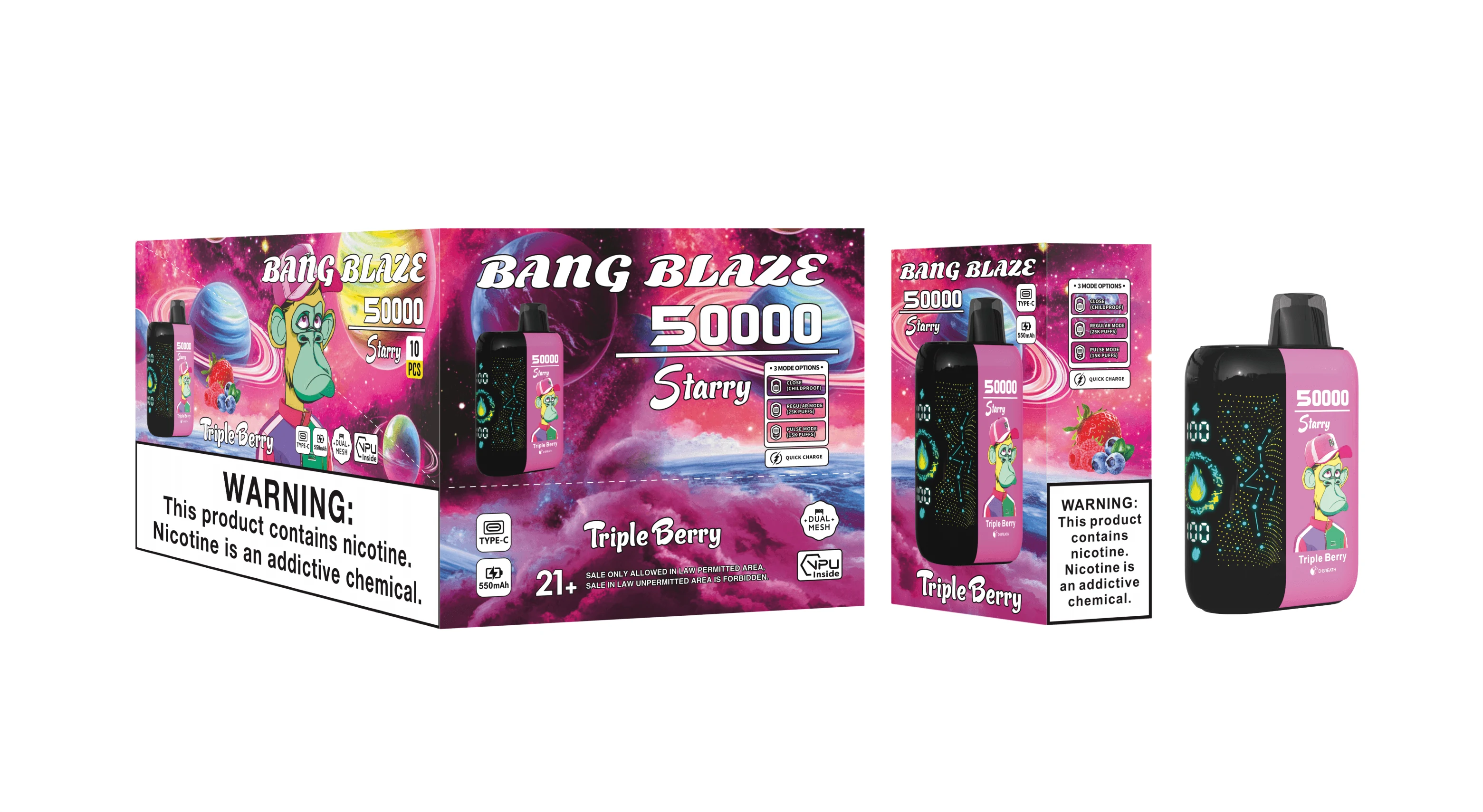 Bang Blaze Starry 50000 50K Bouffées Vape Jetable - image 11