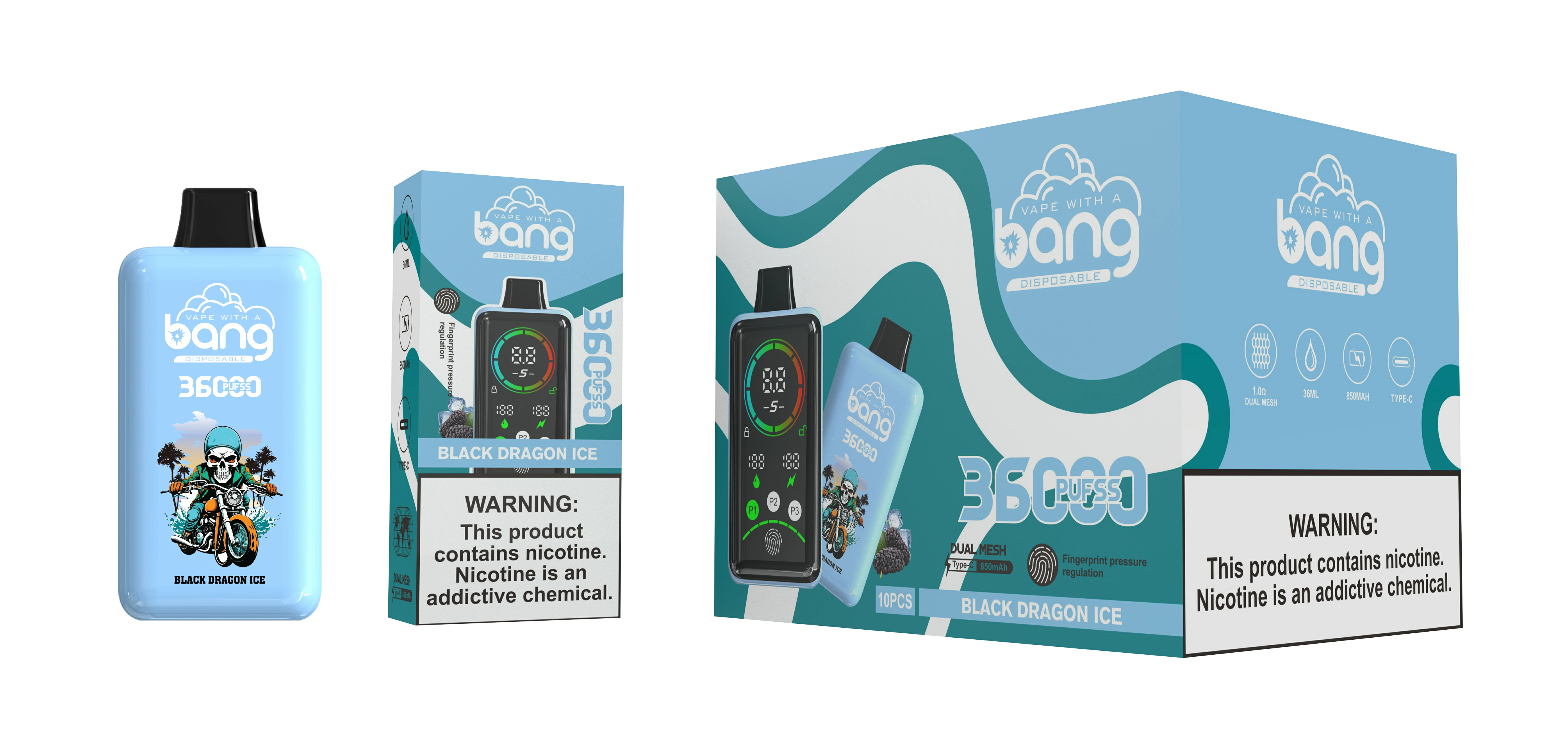 BANG 36000 36K Bouffées Écran LED Vape jetable - image 2