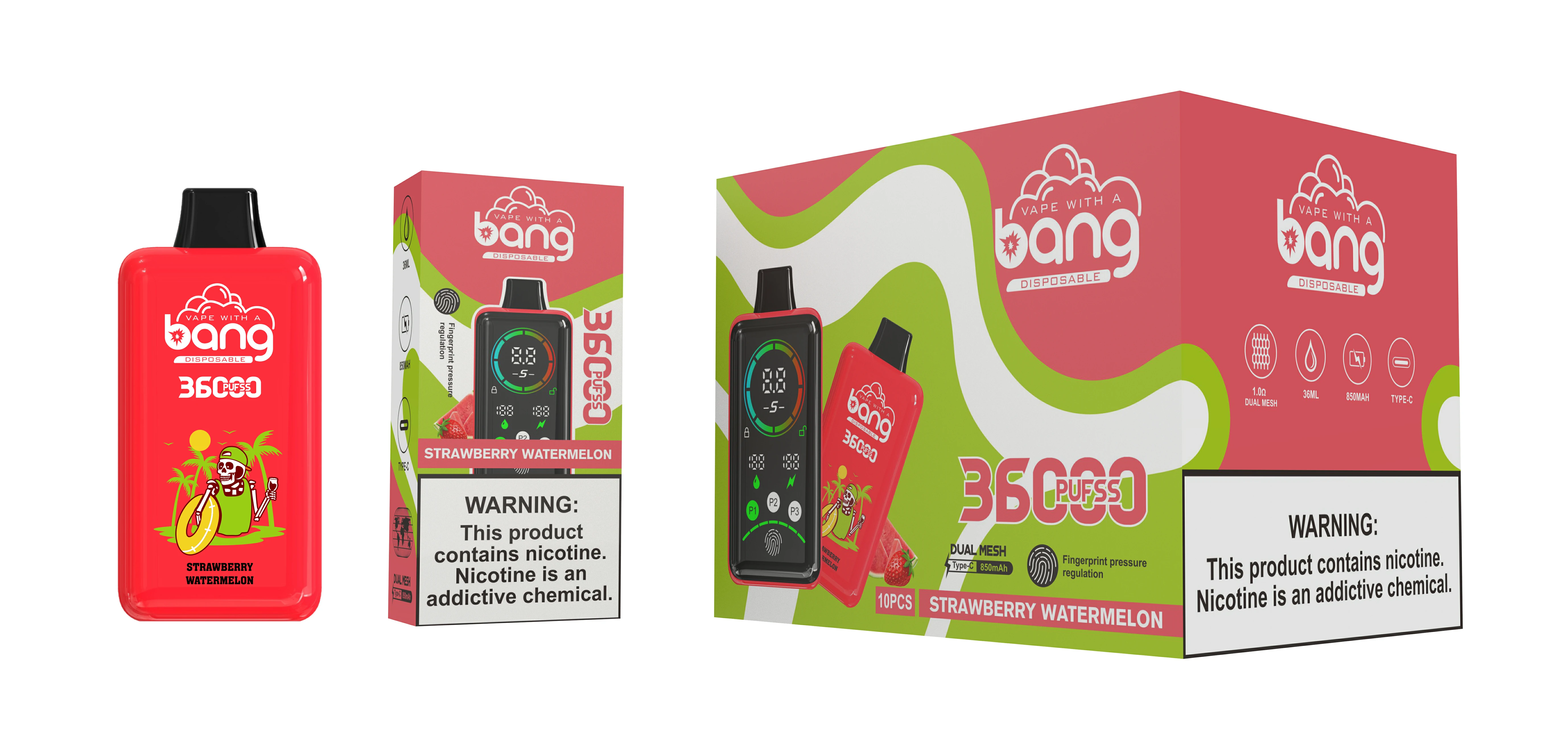 BANG 36000 36K Bouffées Écran LED Vape jetable - image 9