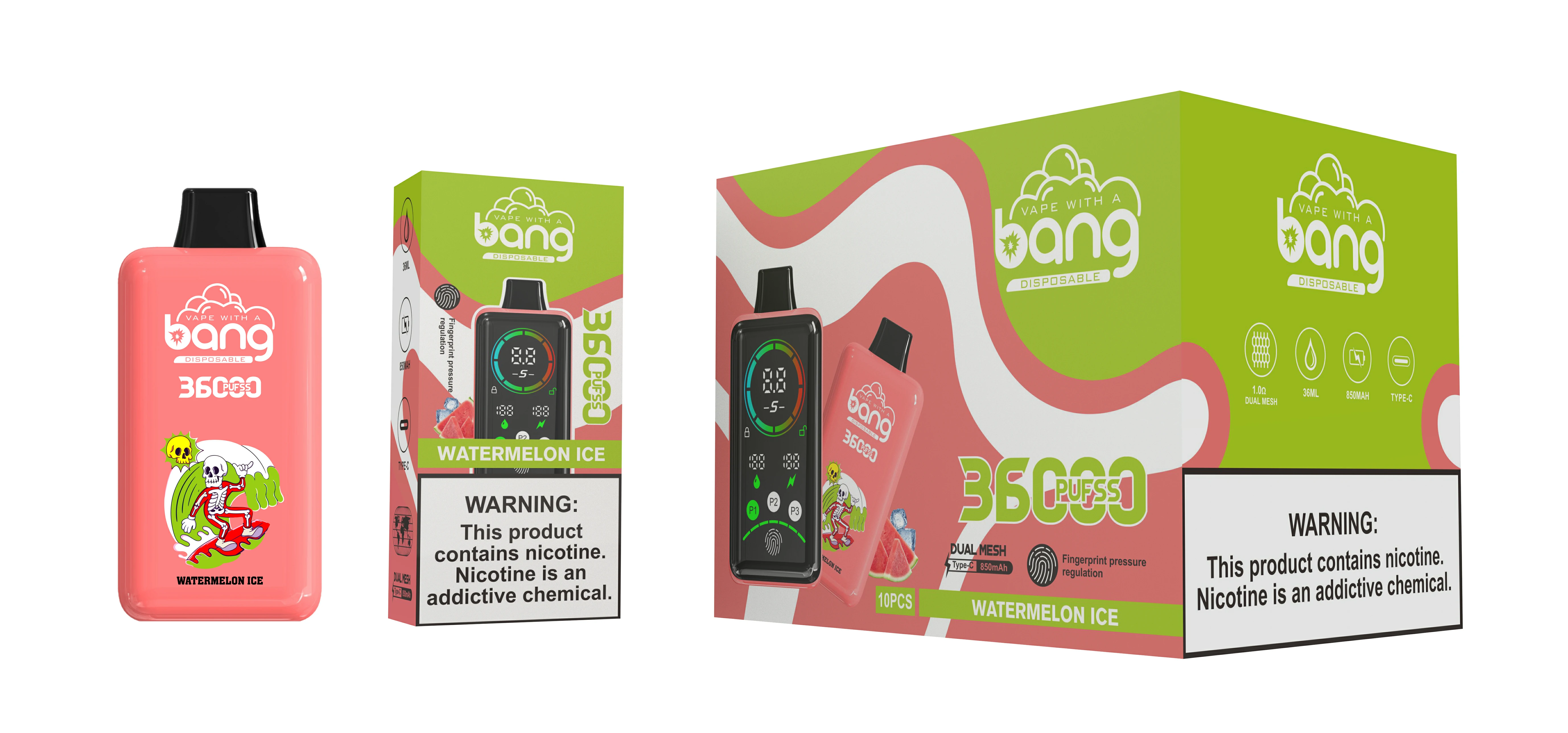 BANG 36000 36K Bouffées Écran LED Vape jetable - image 8