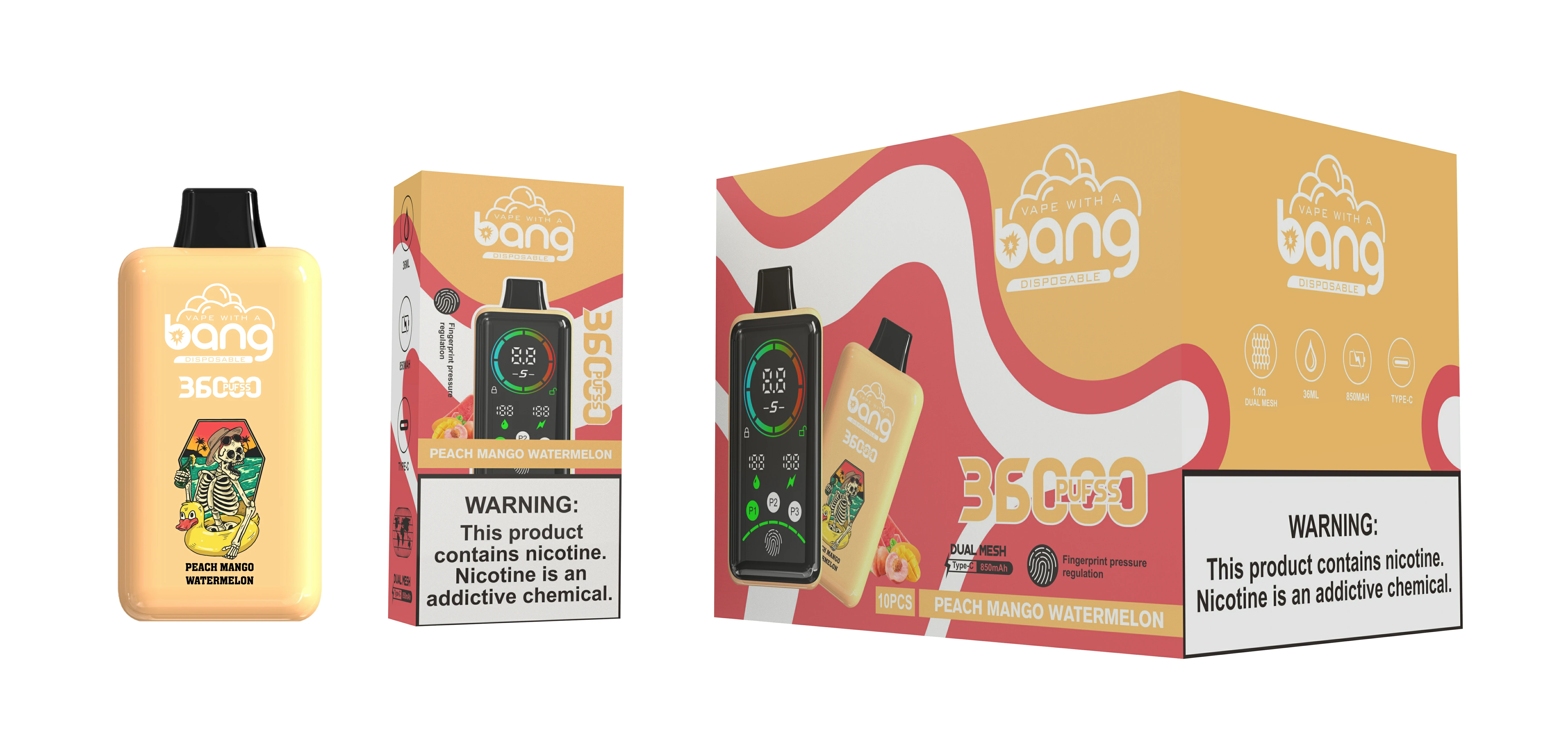 BANG 36000 36K Bouffées Écran LED Vape jetable - image 7