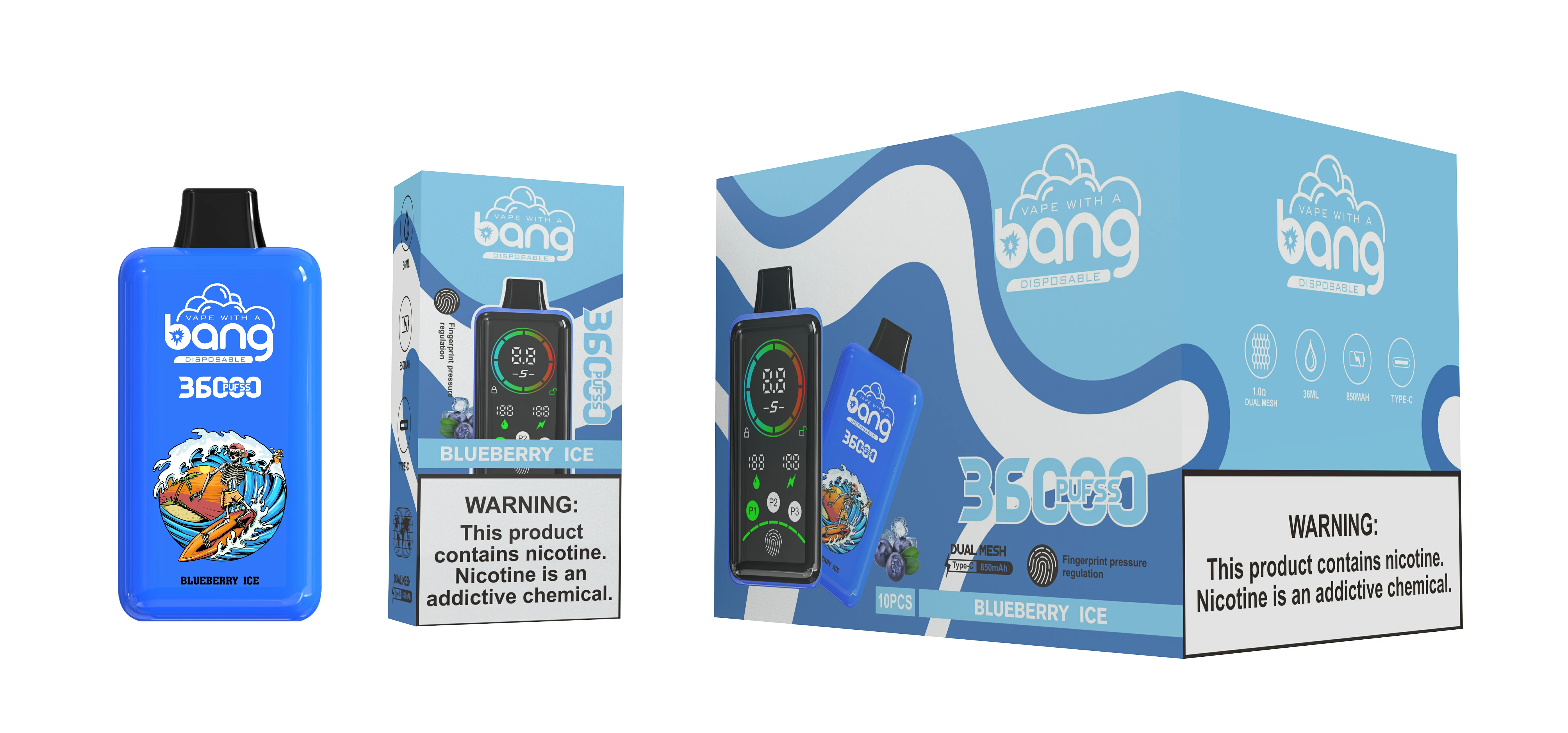 BANG 36000 36K Bouffées Écran LED Vape jetable - image 4