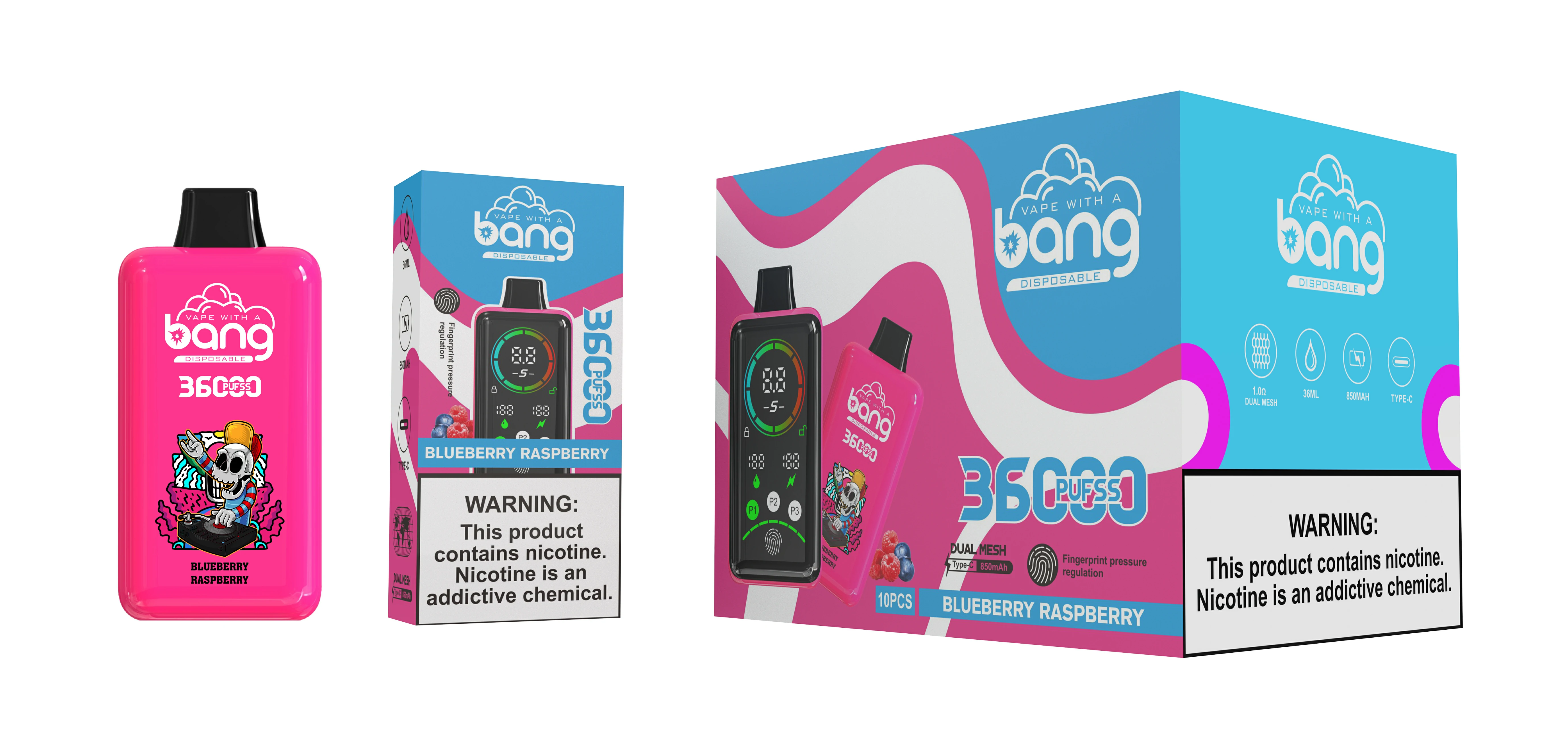 BANG 36000 36K Bouffées Écran LED Vape jetable - image 12