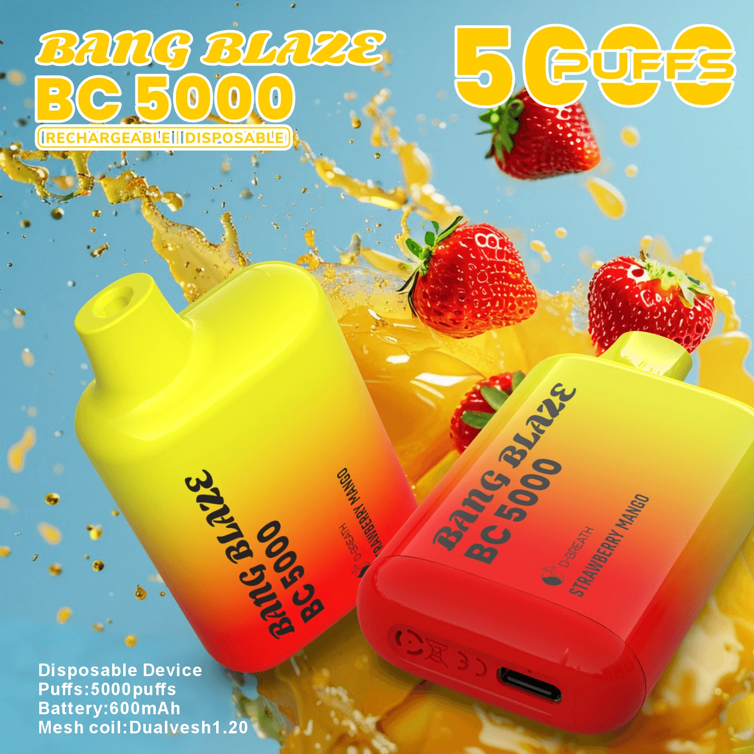 Bang Blaze BC 5000 5K Bouffées Vape Jetable