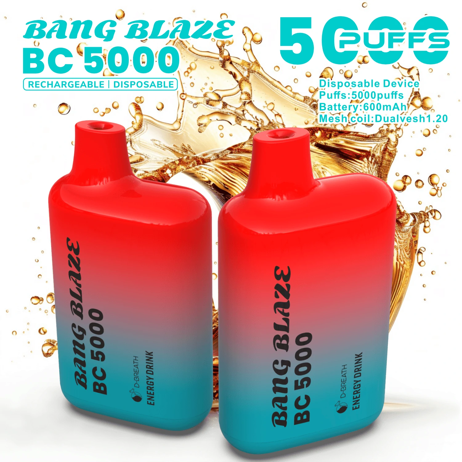 Bang Blaze BC 5000 5K Bouffées Vape Jetable - image 4