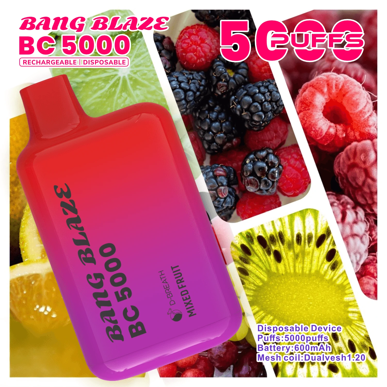 Bang Blaze BC 5000 5K Bouffées Vape Jetable - image 11