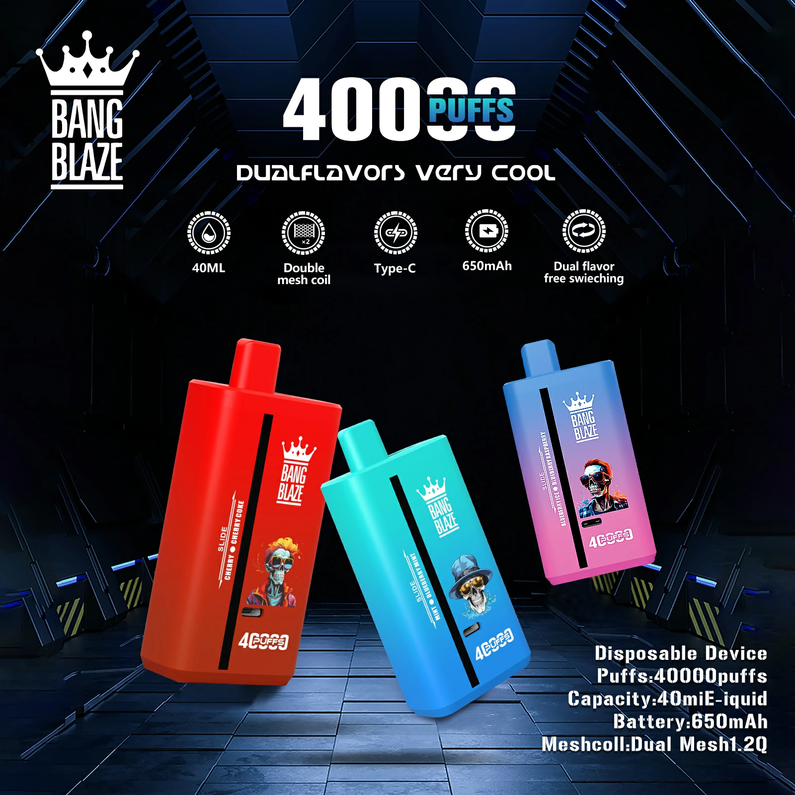 Bang Blaze 40000 40K Bouffées Vape Jetable
