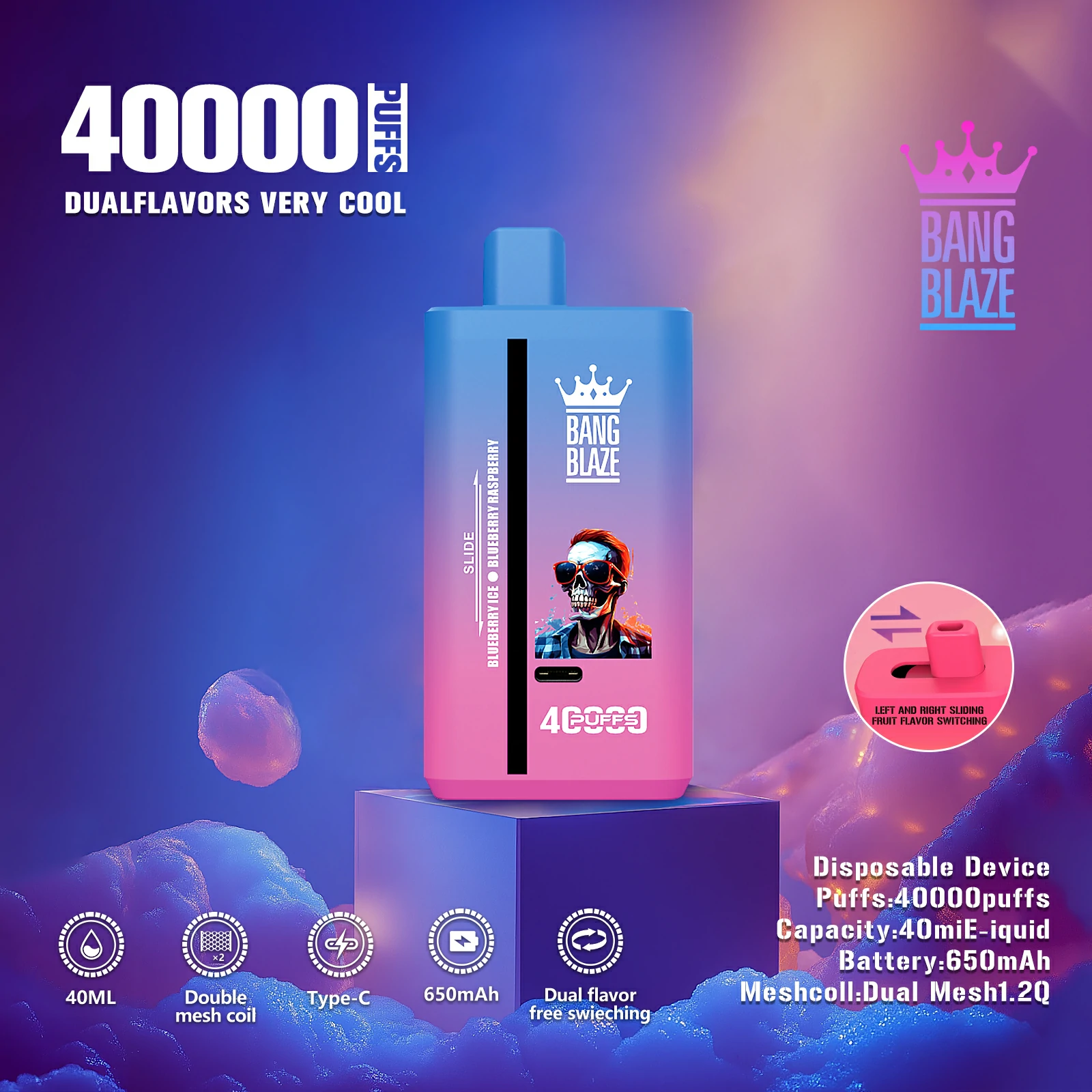 Bang Blaze 40000 40K Bouffées Vape Jetable - image 8