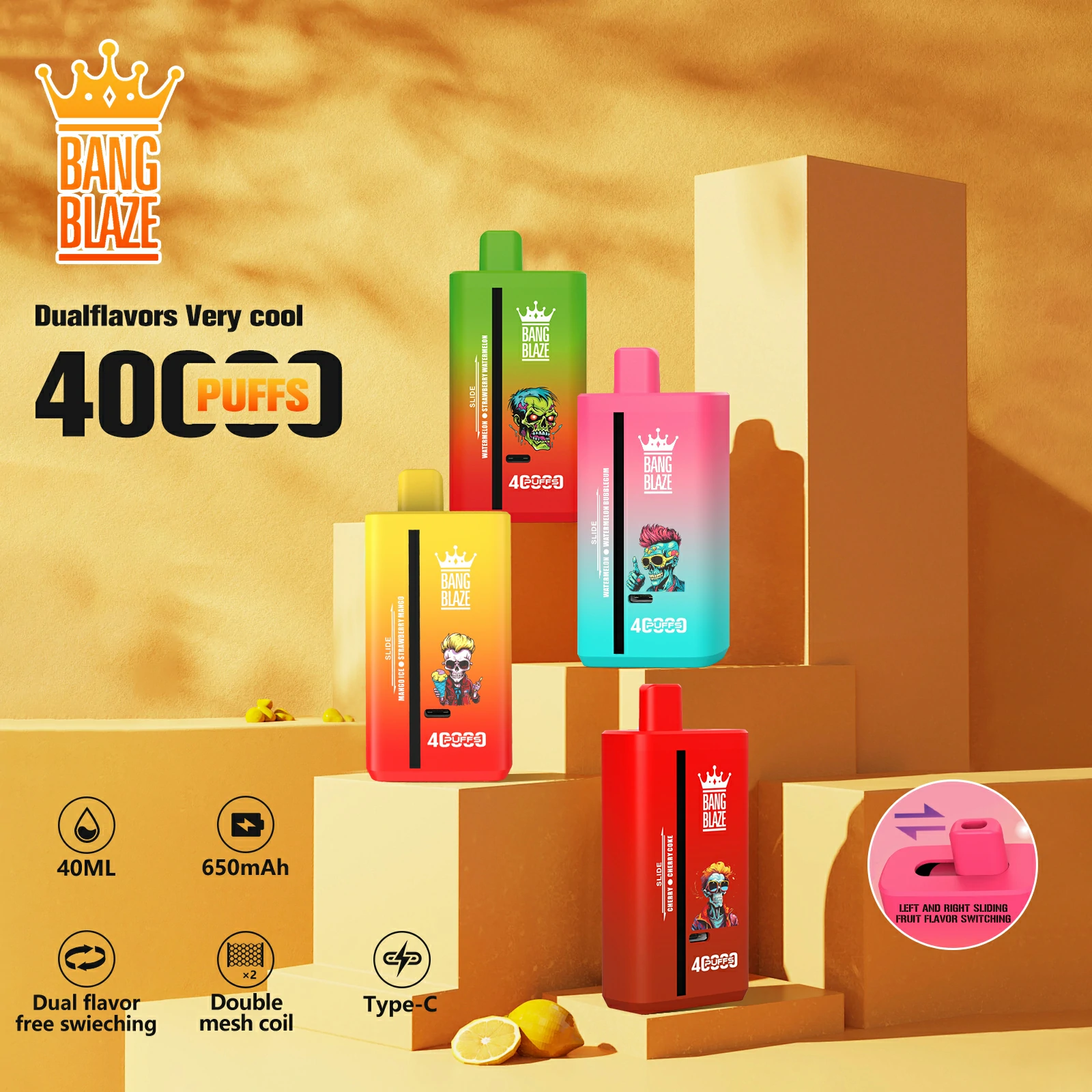 Bang Blaze 40000 40K Bouffées Vape Jetable - image 11