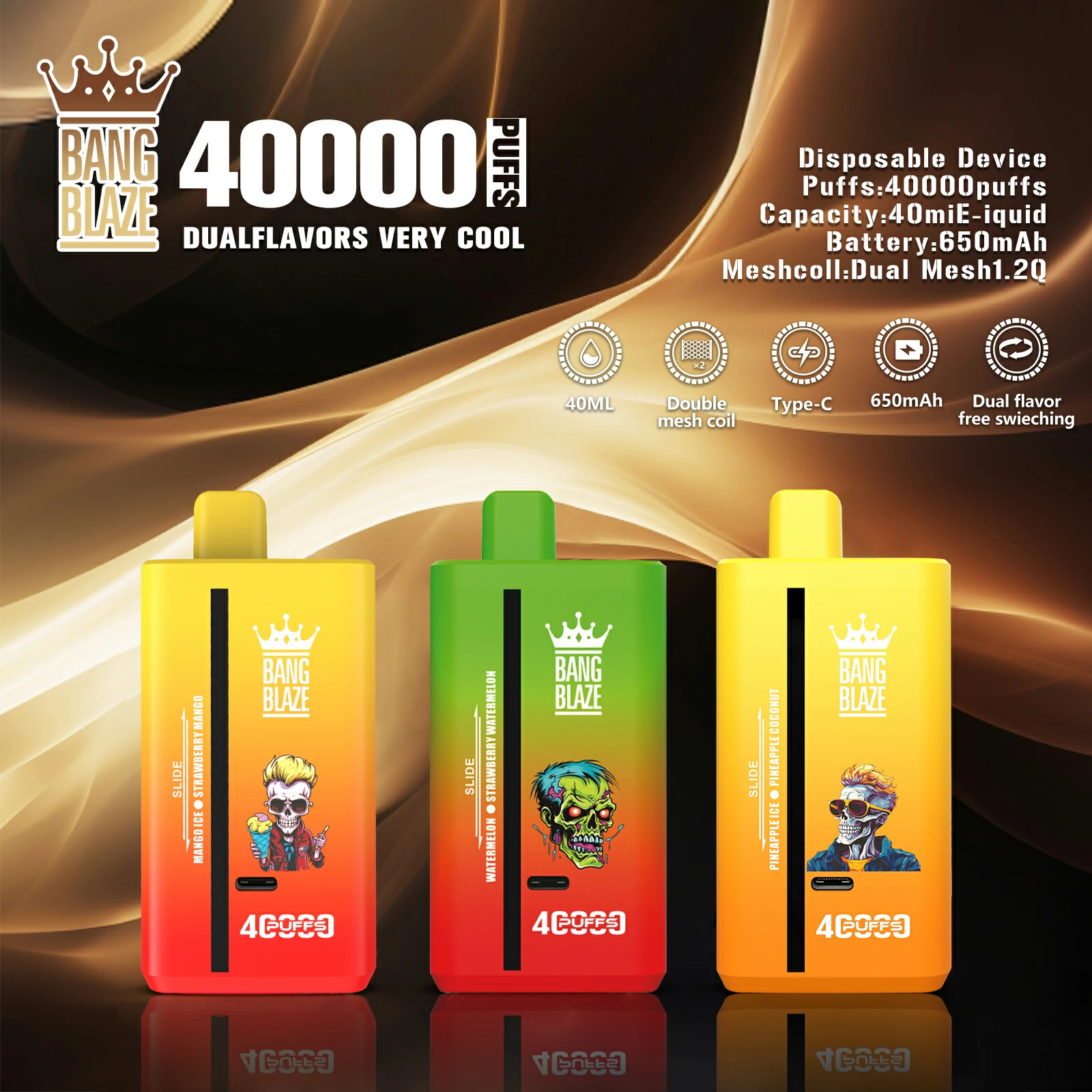 Bang Blaze 40000 40K Bouffées Vape Jetable - image 10