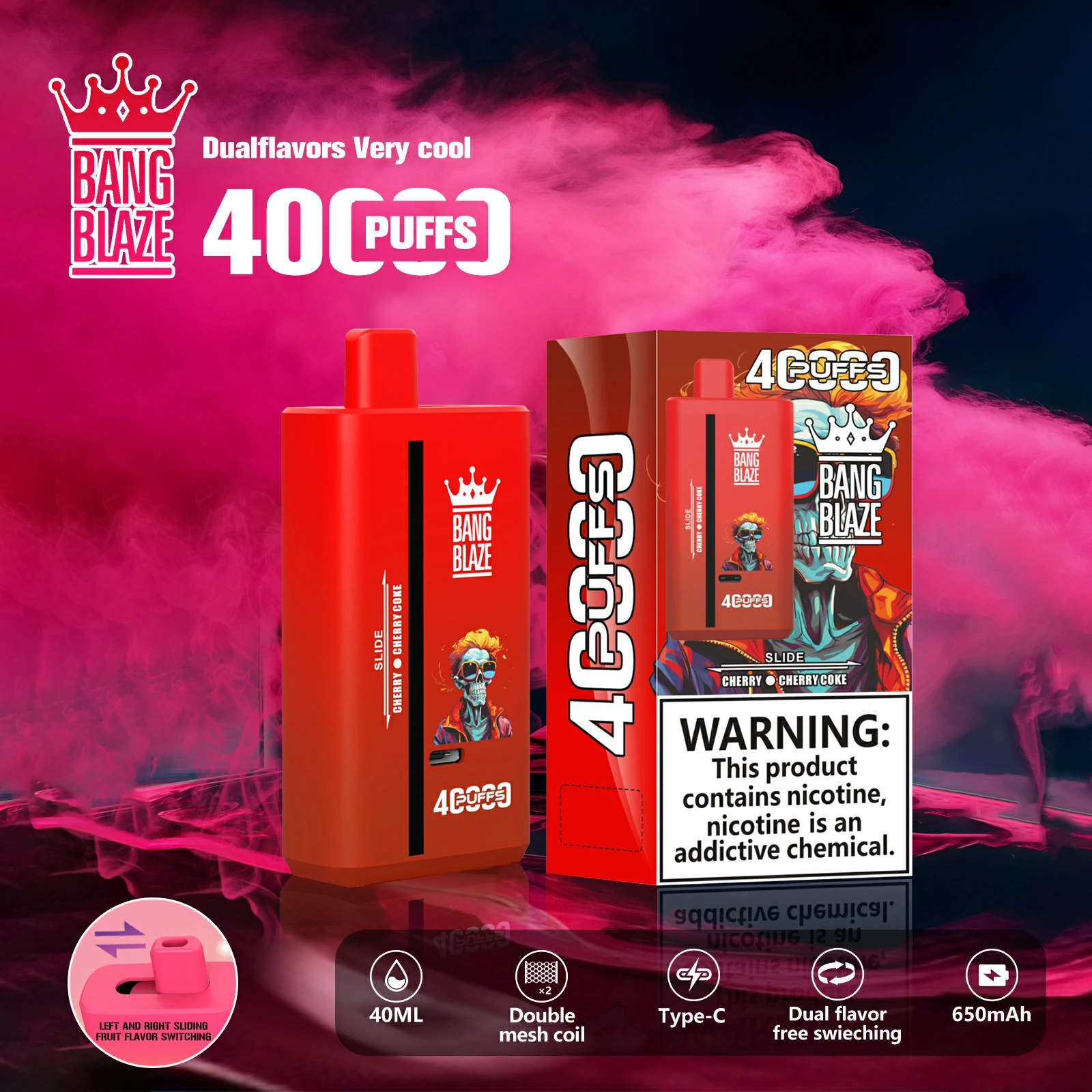 Bang Blaze 40000 40K Bouffées Vape Jetable - image 12