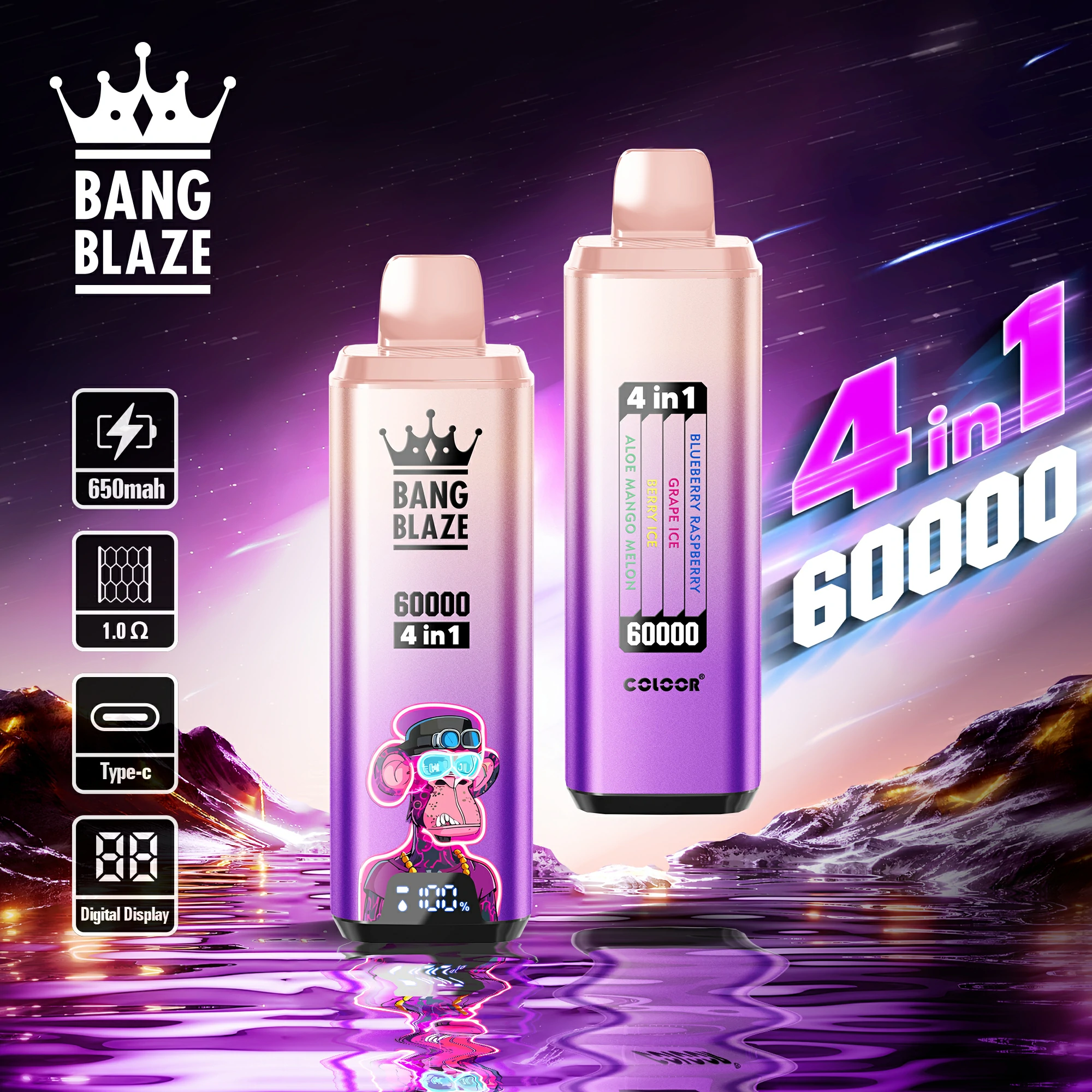 Bang Blaze 60000 60K Bouffées 4-in-1 Vape jetable - image 7