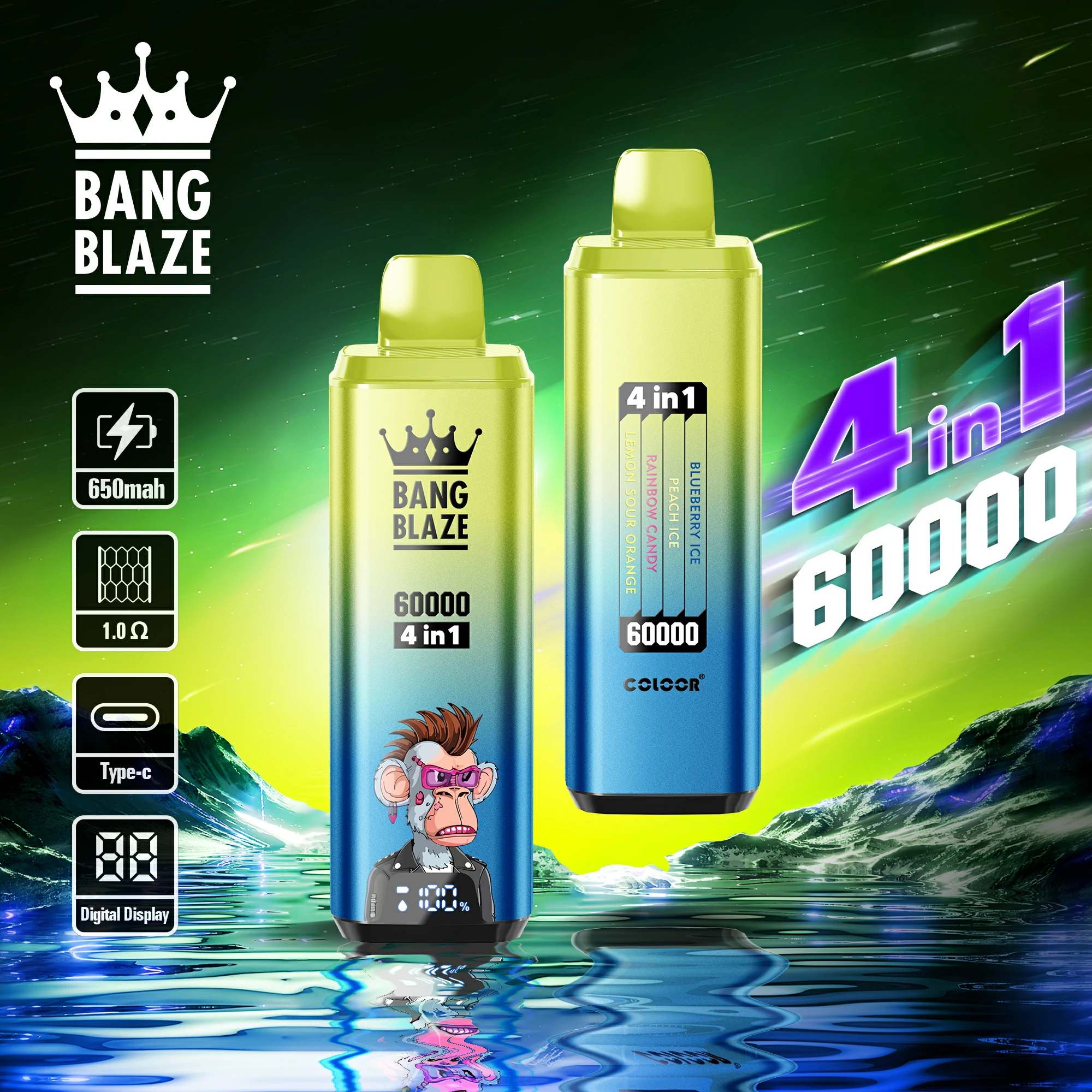 Bang Blaze 60000 60K Bouffées 4-in-1 Vape jetable - image 5