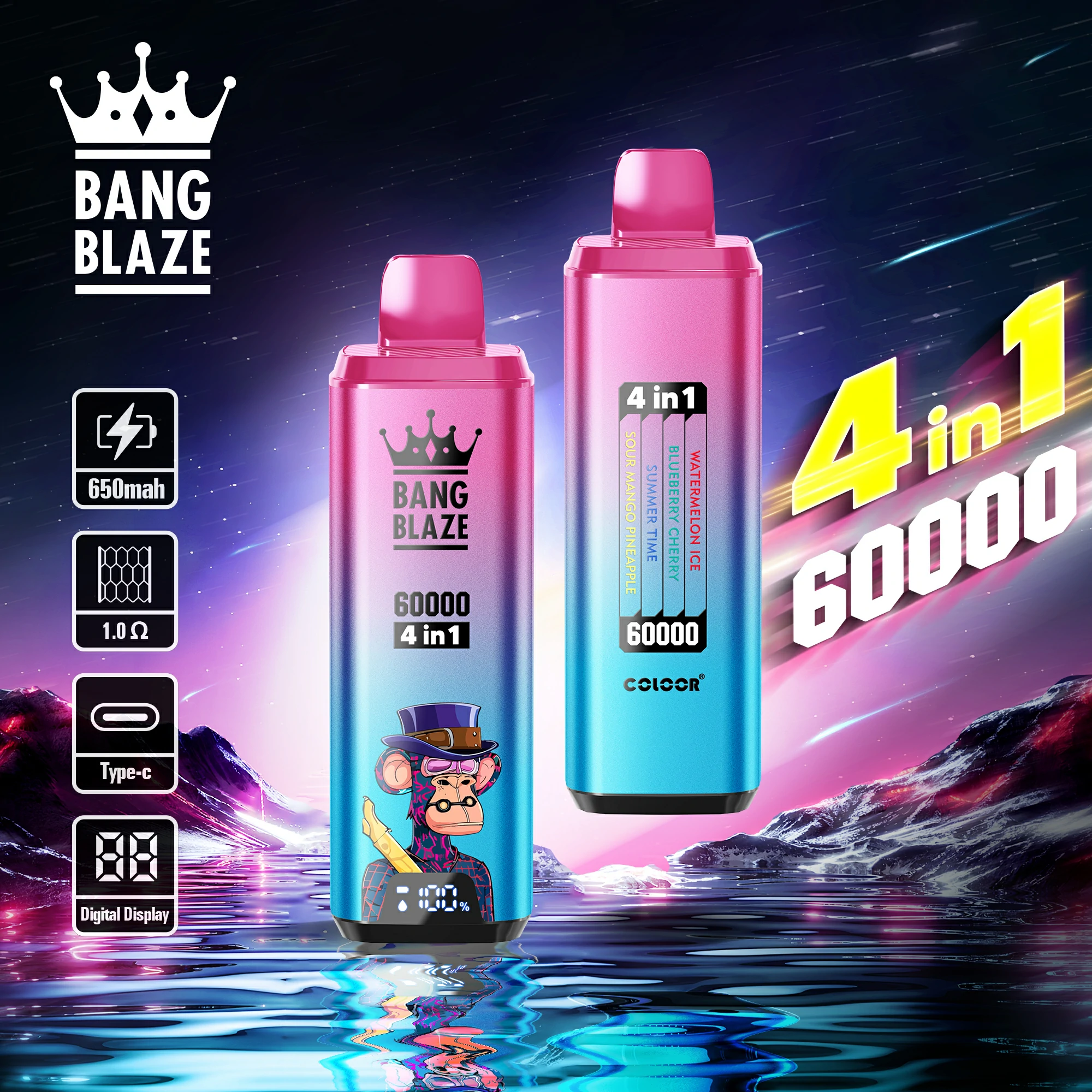 Bang Blaze 60000 60K Bouffées 4-in-1 Vape jetable - image 4