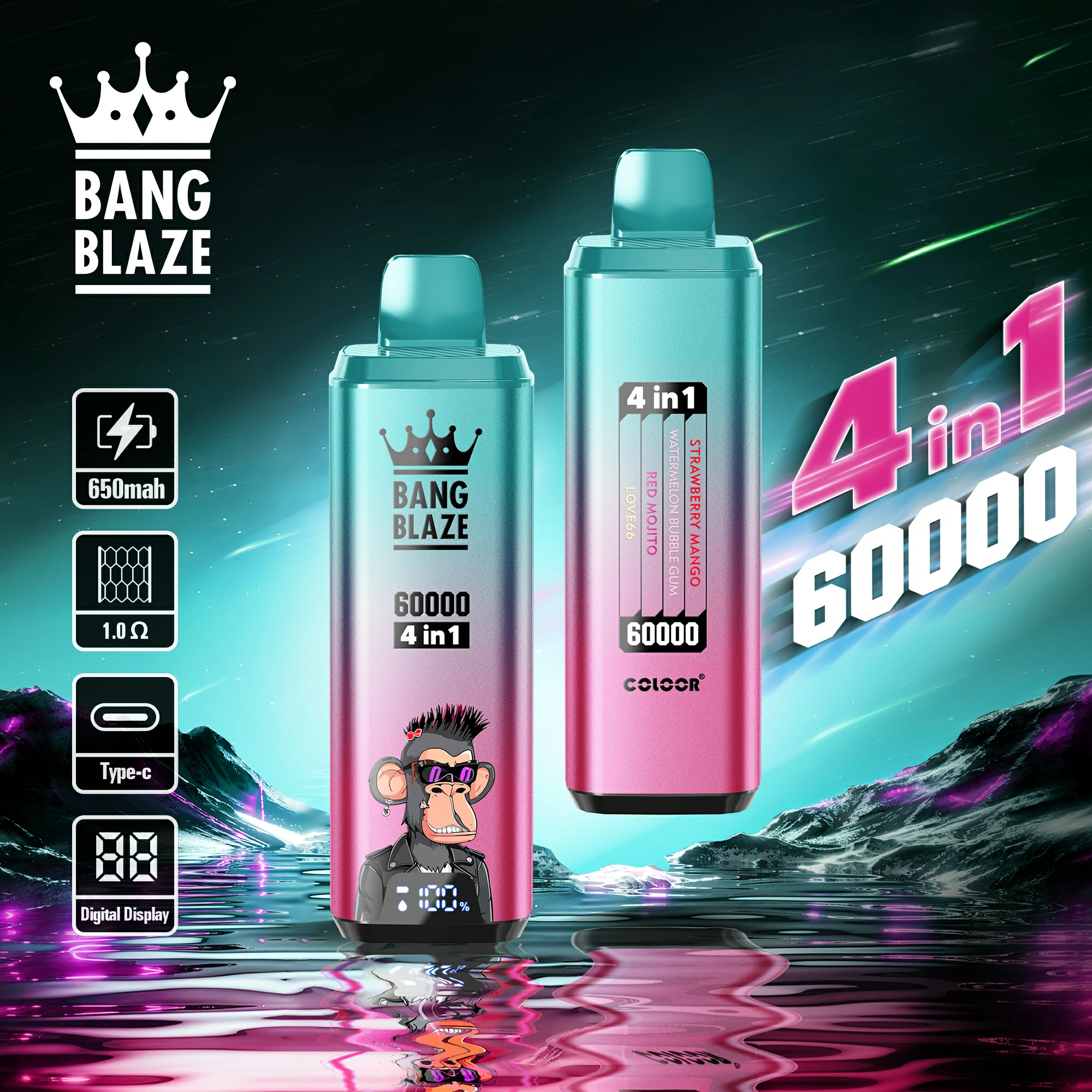 Bang Blaze 60000 60K Bouffées 4-in-1 Vape jetable - image 2