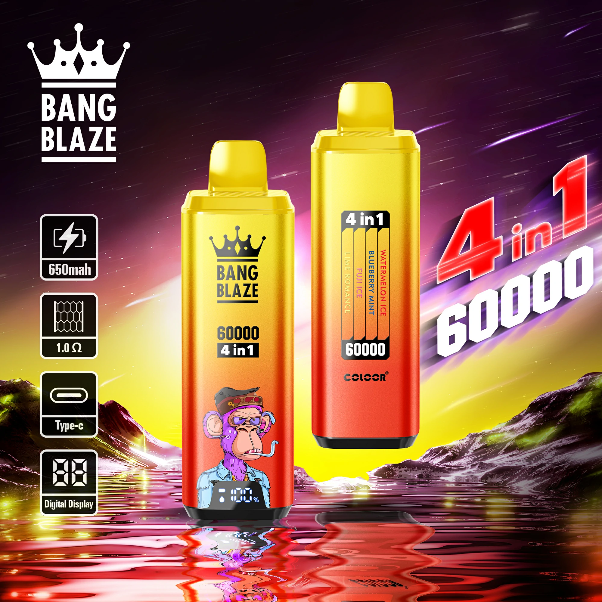 Bang Blaze 60000 60K Bouffées 4-in-1 Vape jetable - image 3