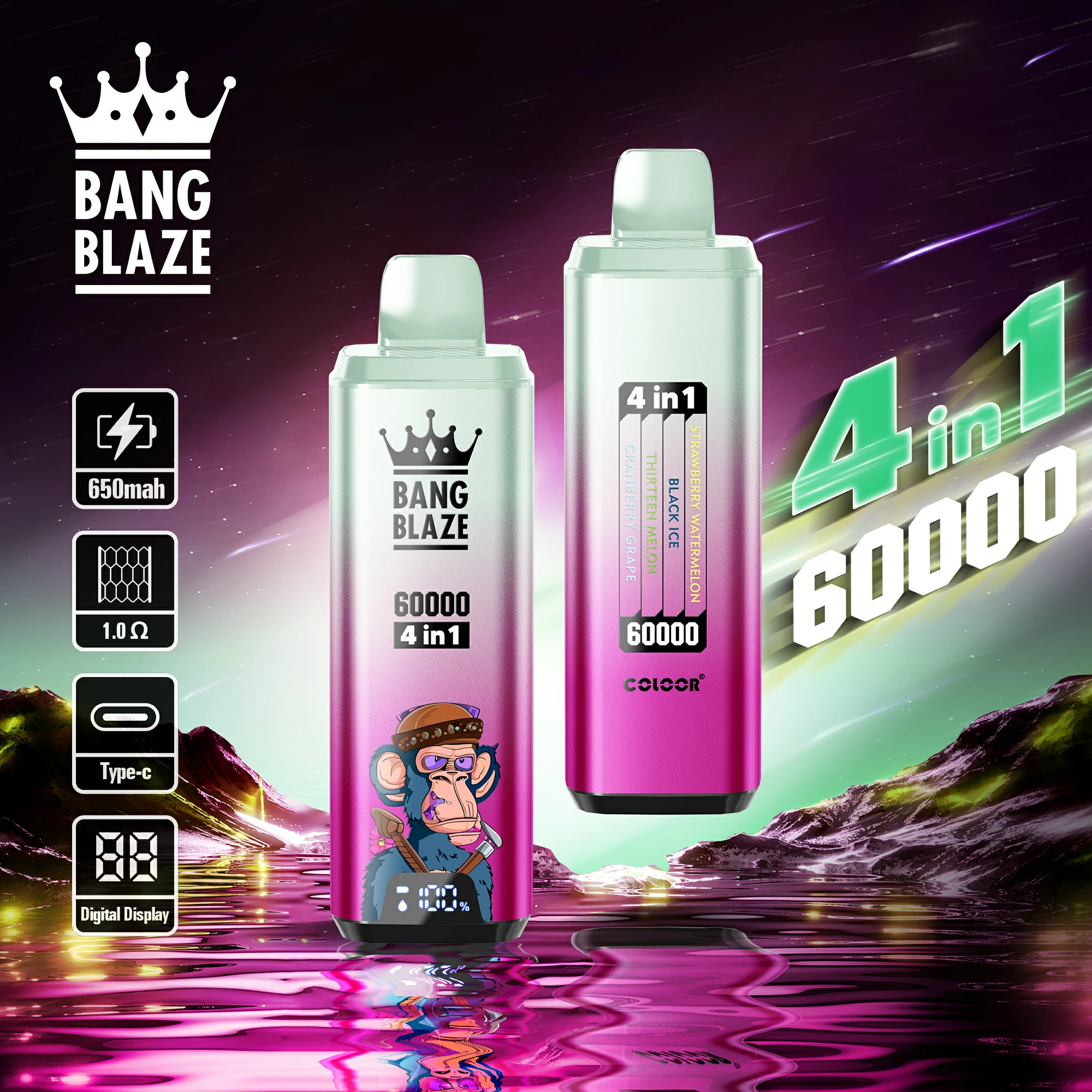 Bang Blaze 60000 60K Bouffées 4-in-1 Vape jetable - image 10