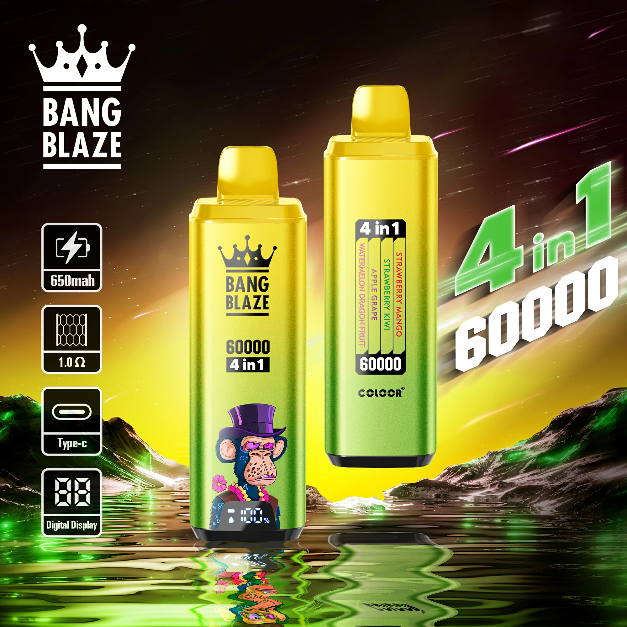 Bang Blaze 60000 60K Bouffées 4-in-1 Vape jetable - image 11
