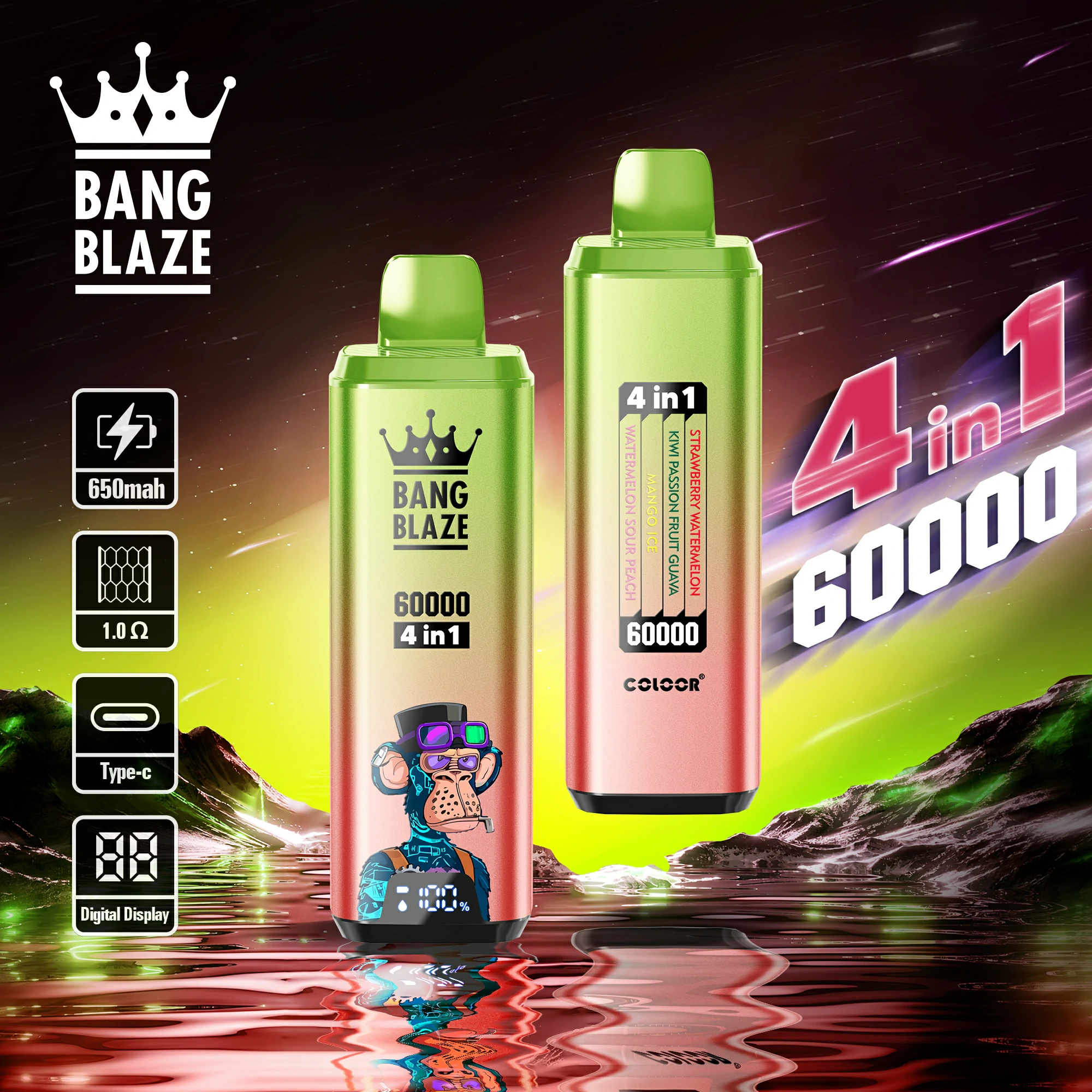 Bang Blaze 60000 60K Bouffées 4-in-1 Vape jetable - image 12