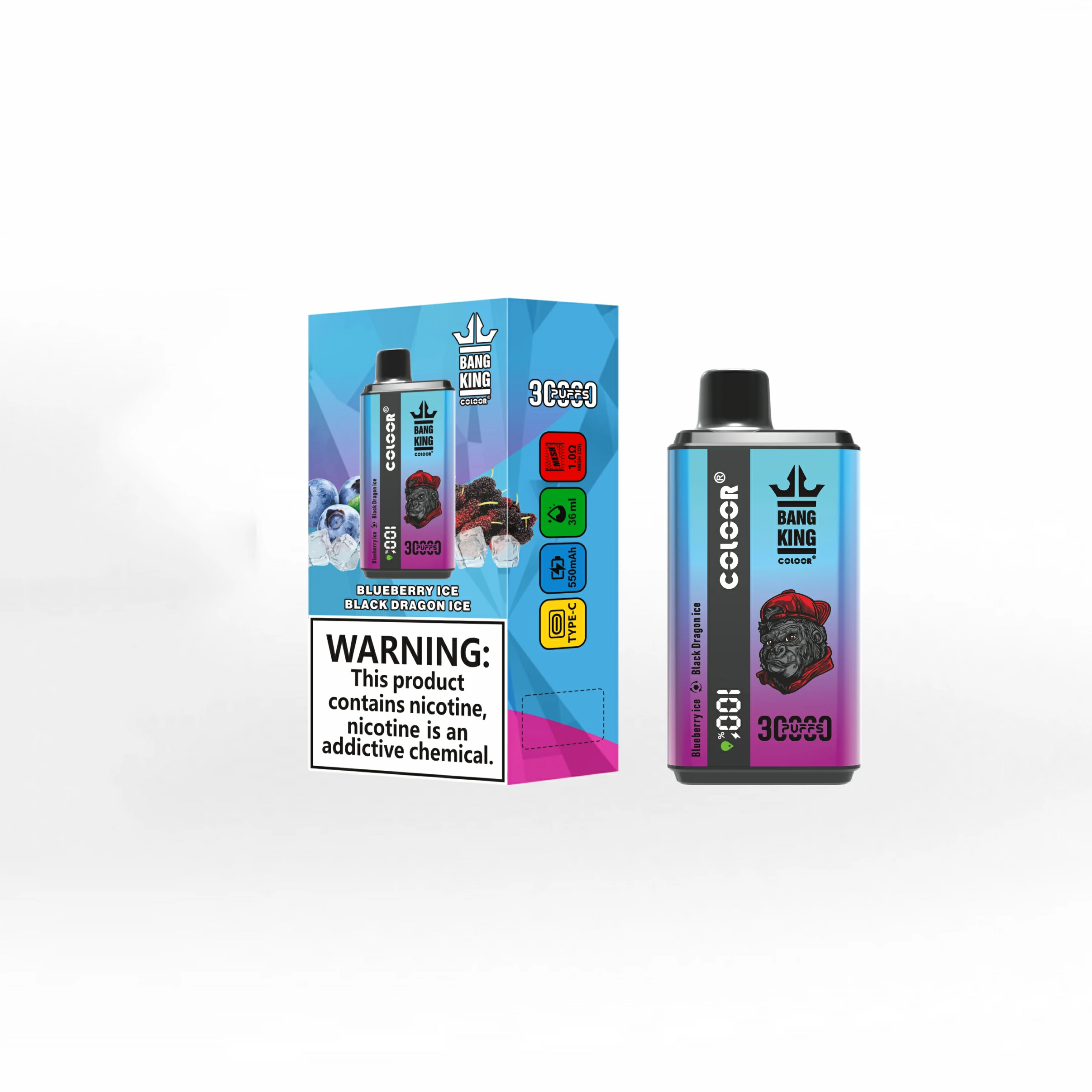 Bang King 30000 30K Bouffées 2-in-1 Vape jetable - image 9