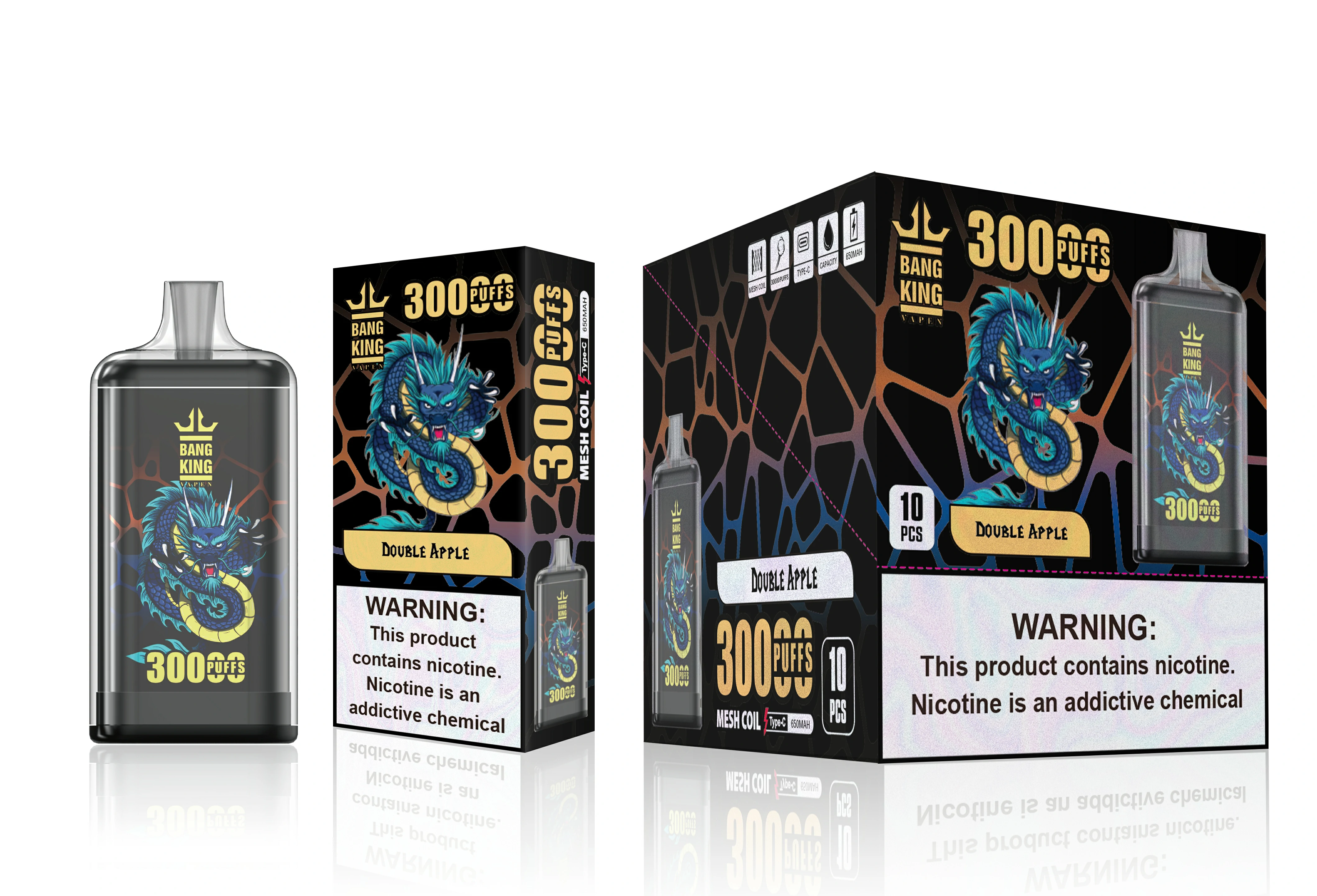 Bang King Totem 30000 30K Bouffées Dual Mesh Vape jetable - image 11