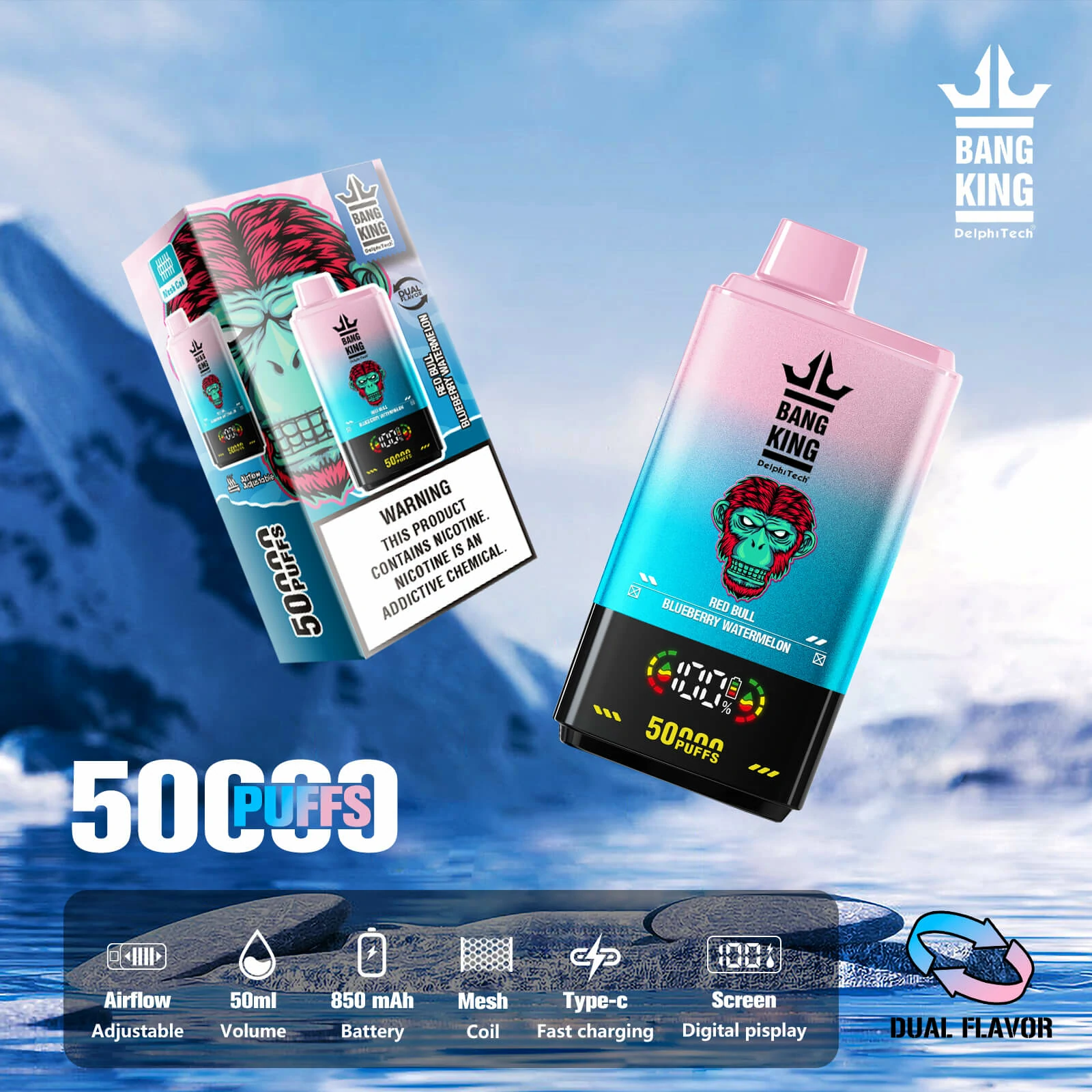 Bang King Twins 50000 50K Bouffées Vape jetable - image 13