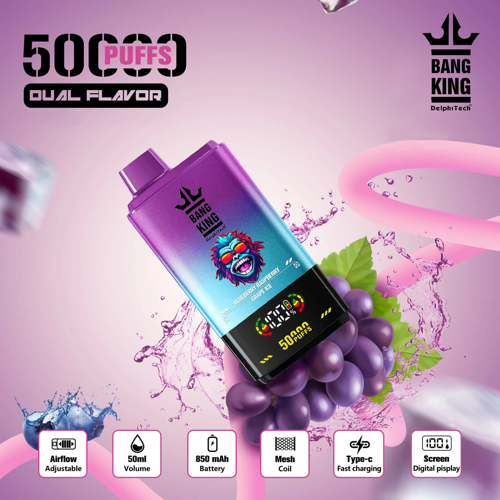 Bang King Twins 50000 50K Bouffées Vape jetable - image 12
