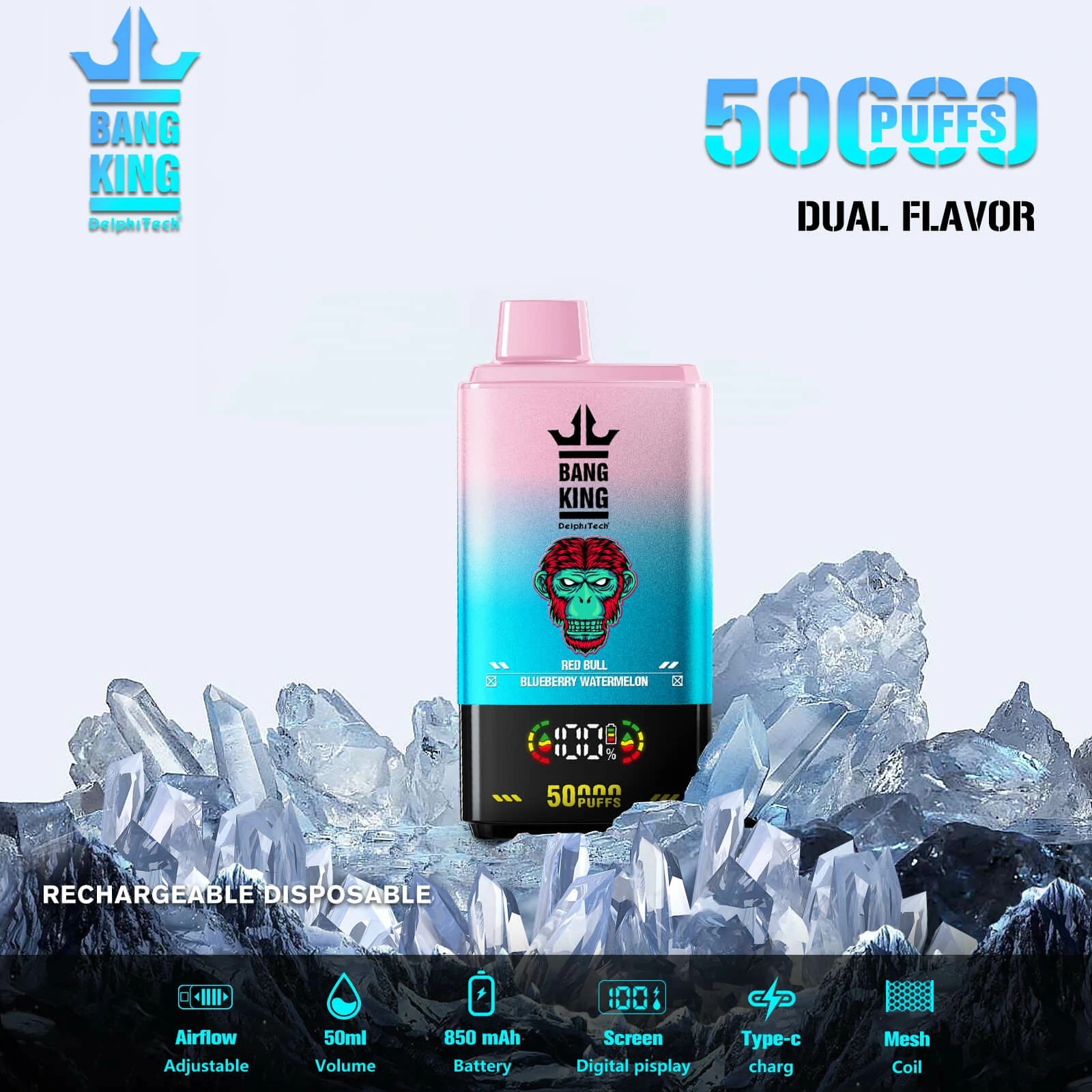 Bang King Twins 50000 50K Bouffées Vape jetable - image 6