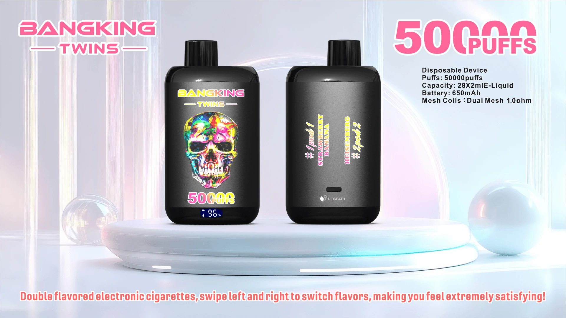 Bang King Twins 50000 50K Bouffées Vape jetable - image 4